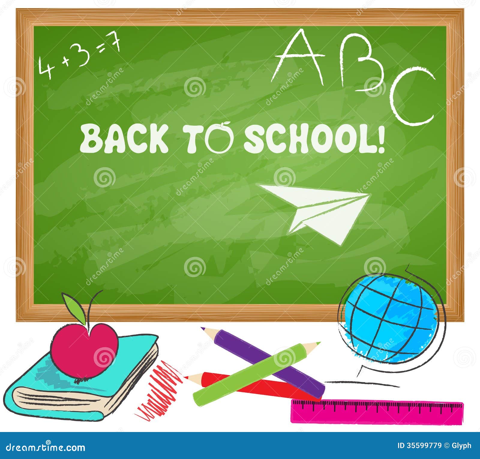 Cute Back To School Illustration Stock Vector - Illustration of