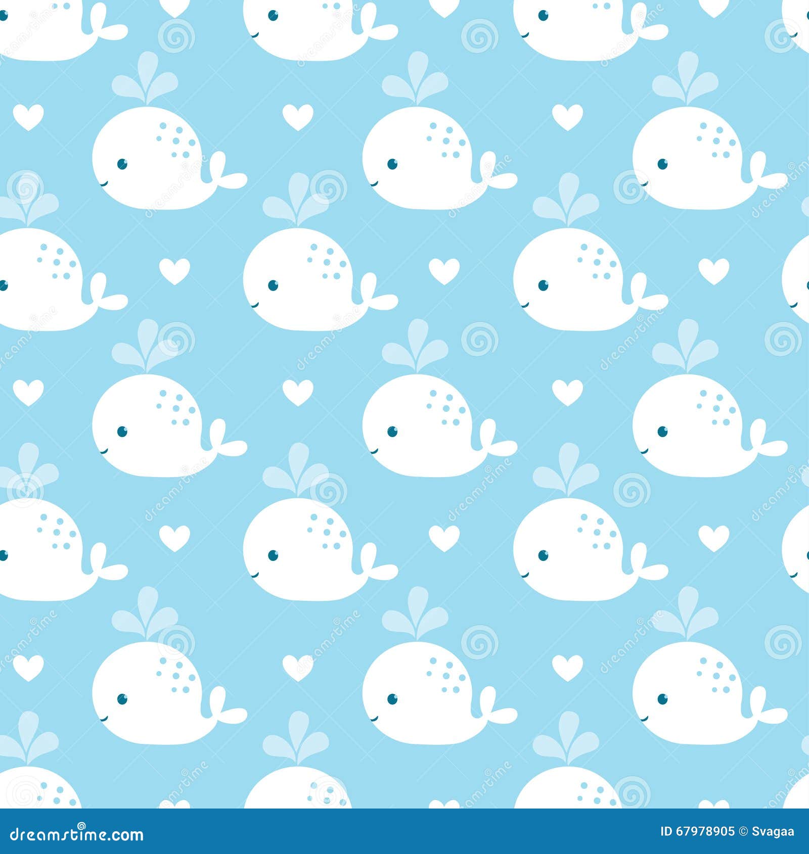  Cute  Background With Cartoon Blue  Whales Stock 