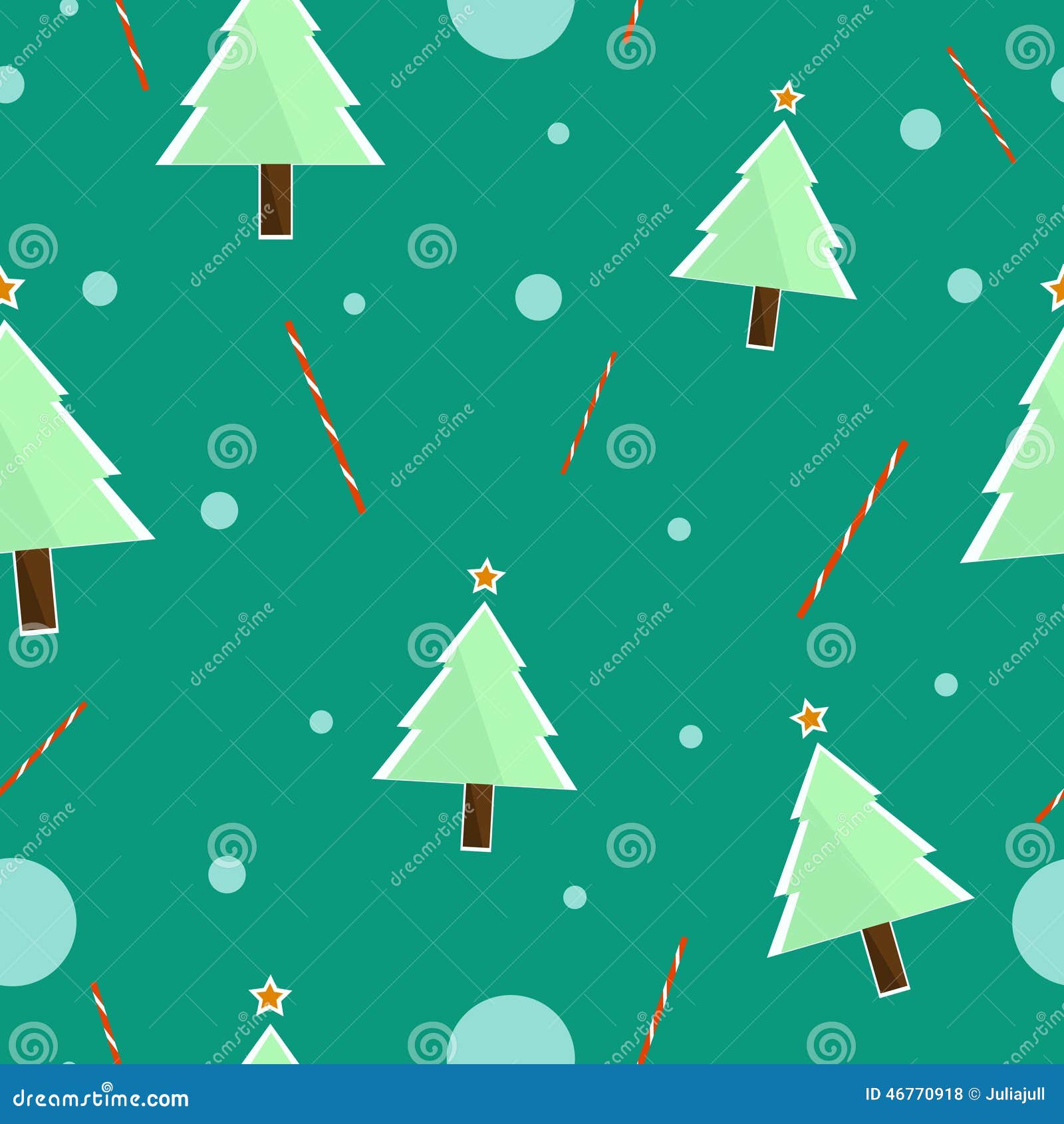 Cute Background of Christmas Trees and Candy on the Background Stock ...