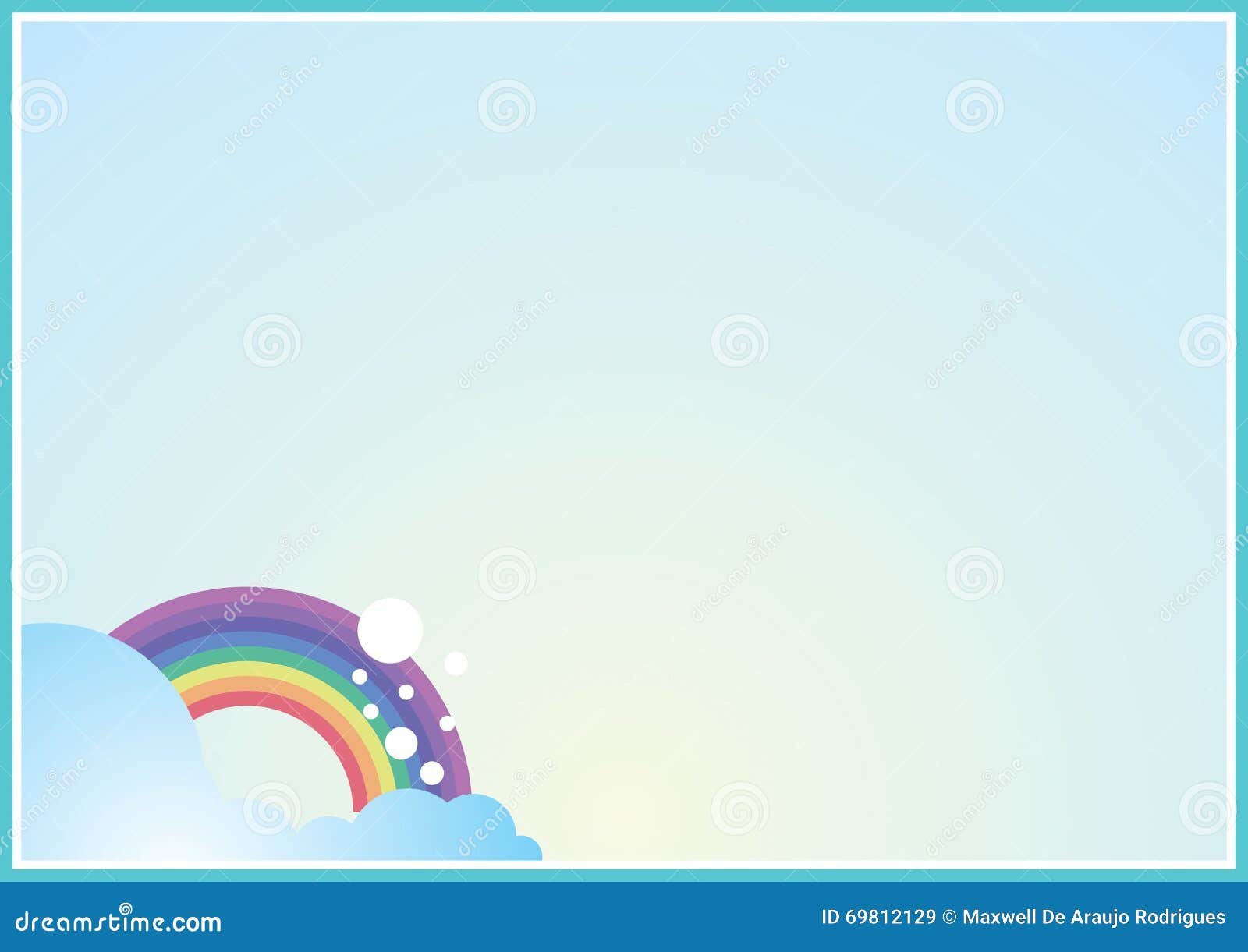 Cute Background with Rainbow Stock Illustration - Illustration of  decoration, cover: 69812129