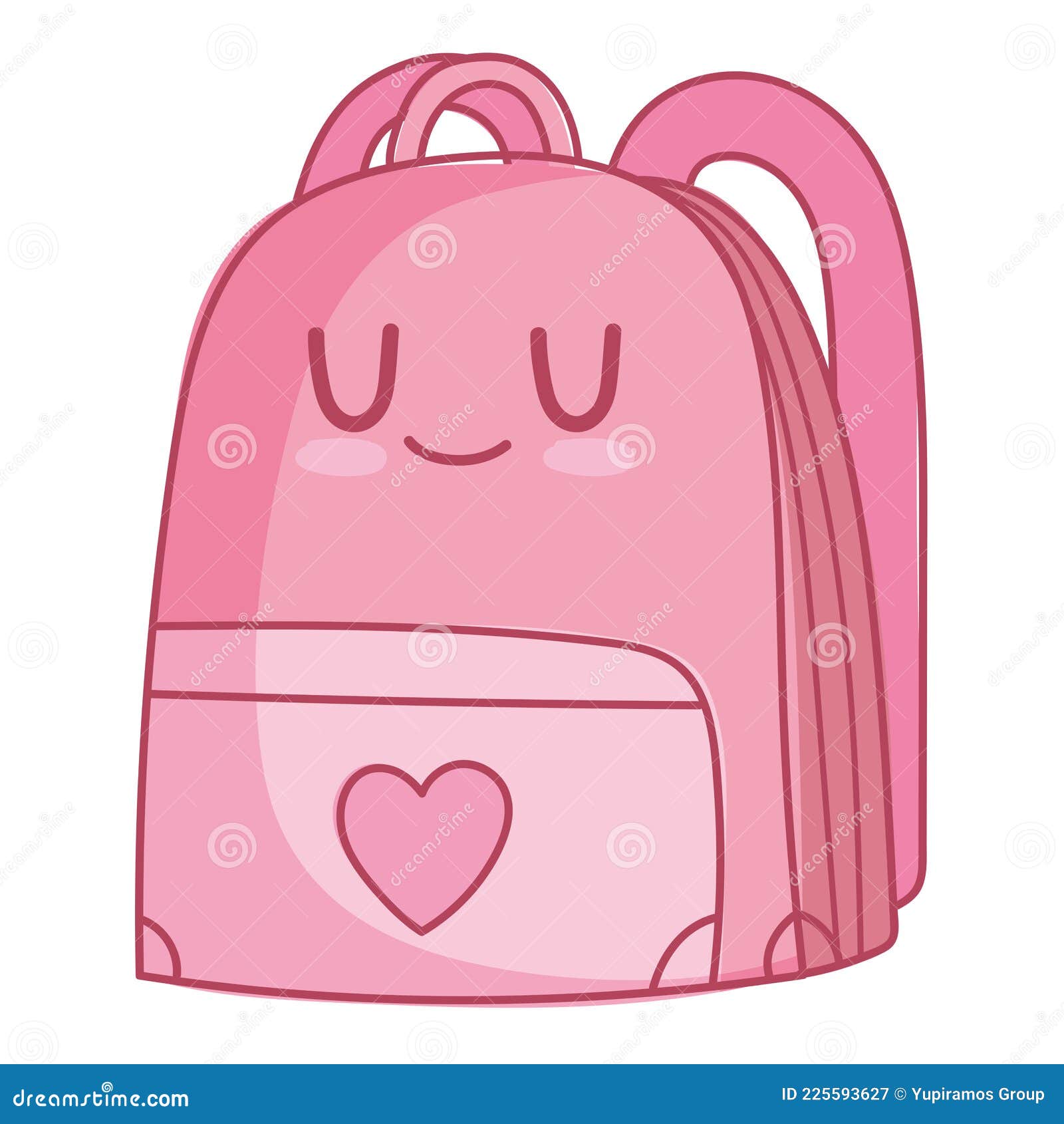 Cute backpack cartoon stock vector. Illustration of pack 225593627