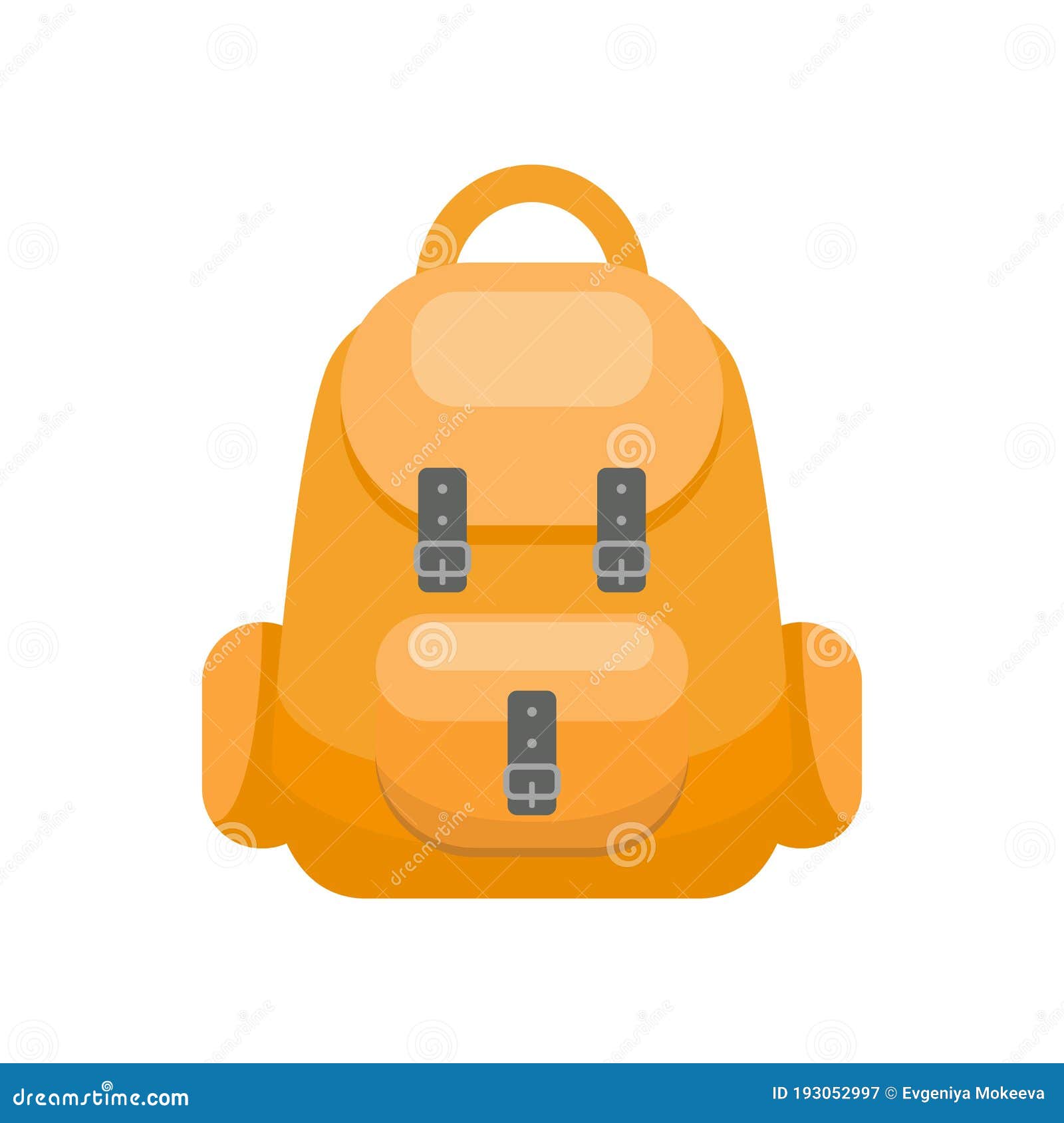 Cute Backpack on White Background Stock Vector Illustration of
