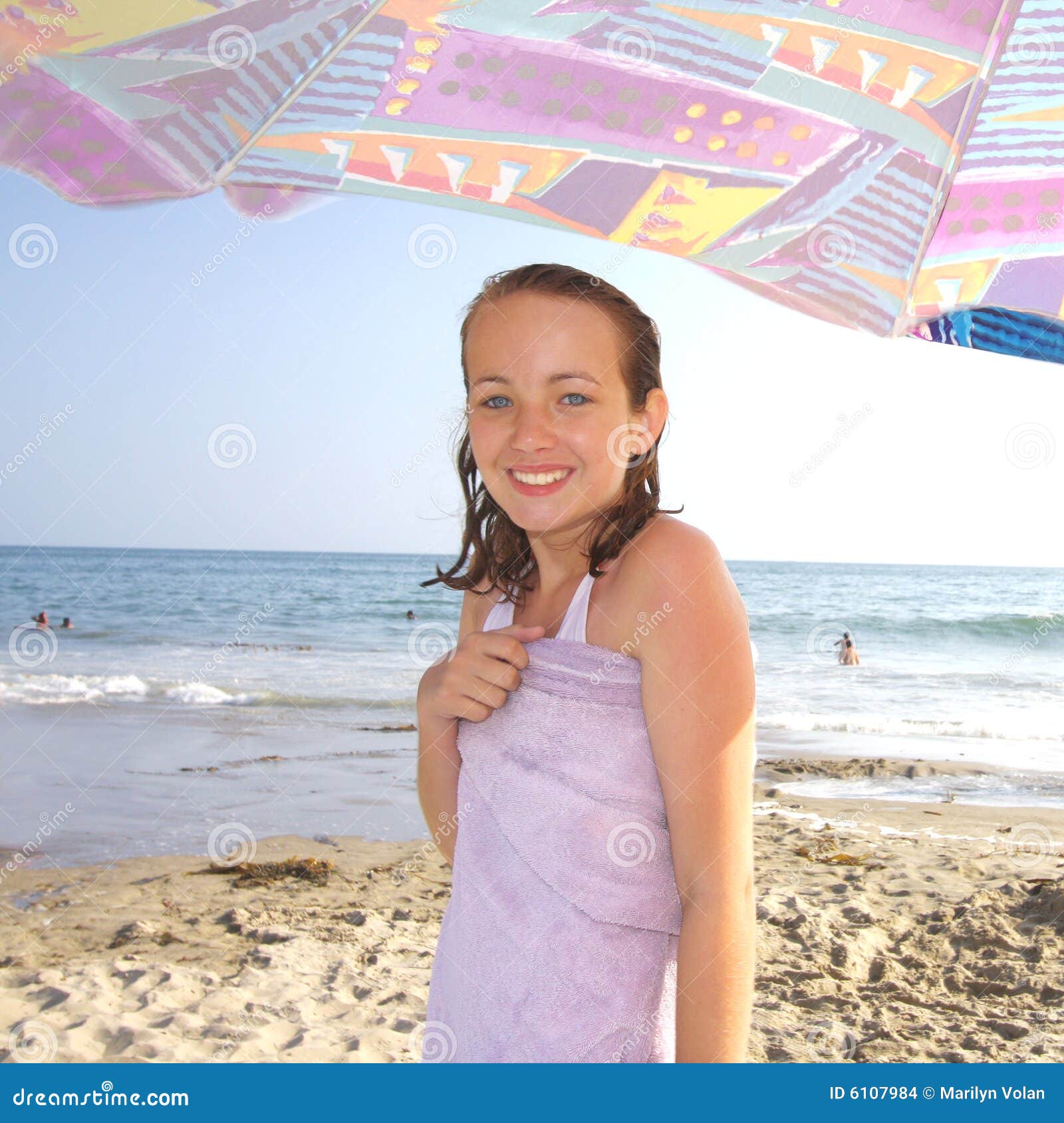 Cute Beach Girl Under Umbrella Stock Photo Image of Cute Beach Girl Under Umbrella Stock Photo Image of