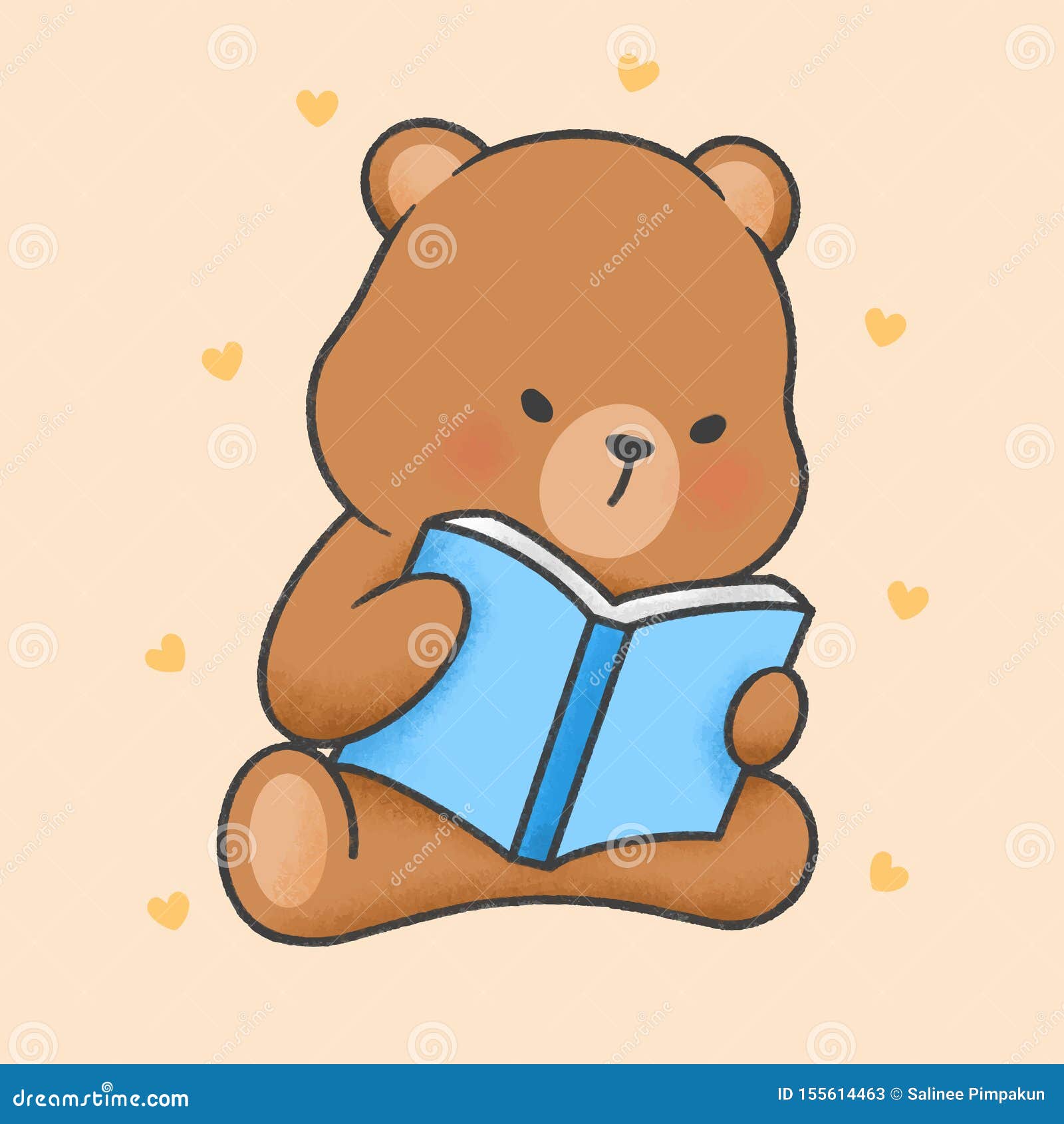 Cute Bear Reading a Book Cartoon Hand Drawn Style Stock Illustration - Illustration of child, drawing: 155614463 Cute Bear Reading a Book Cartoon Hand Drawn Style Stock Illustration - Illustration of child, drawing: 155614463