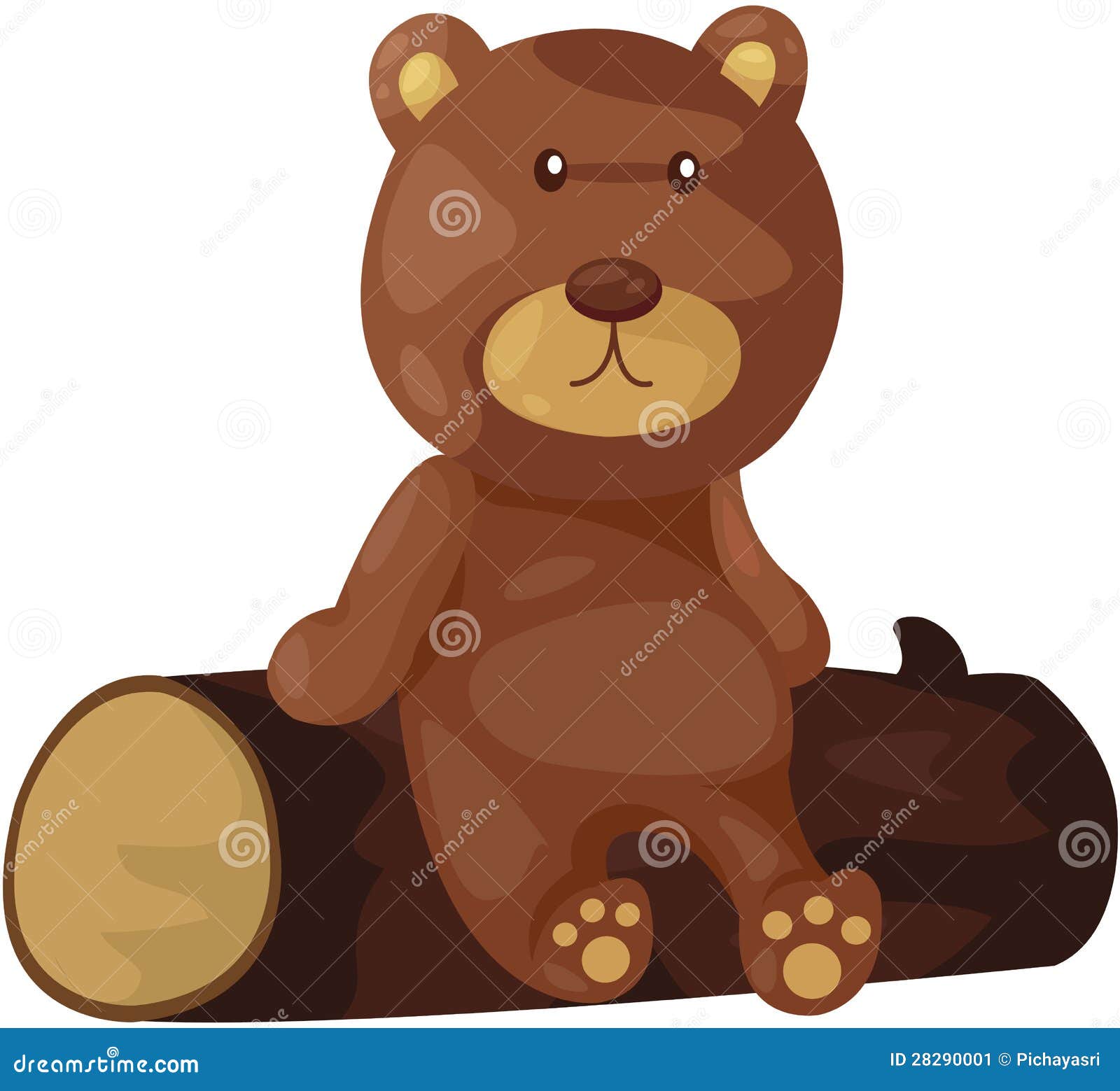 Cute Bear Sitting on Timber Stock Vector - Illustration of nature, cartoon: 28290001 Cute Bear Sitting on Timber Stock Vector - Illustration of nature, cartoon: 28290001