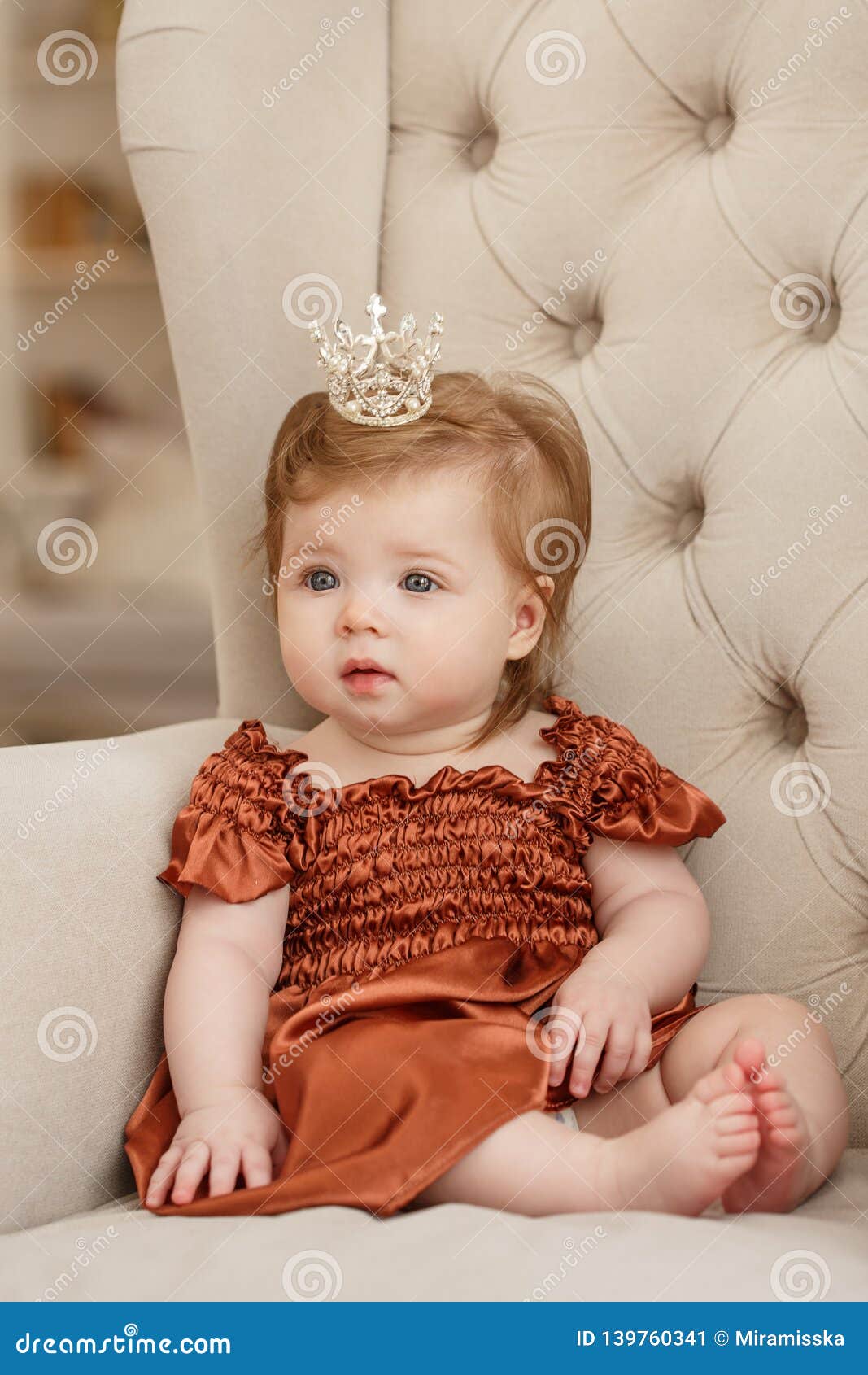 Cute Beautiful Little Baby Girl Stock Image Image Of Cheerful