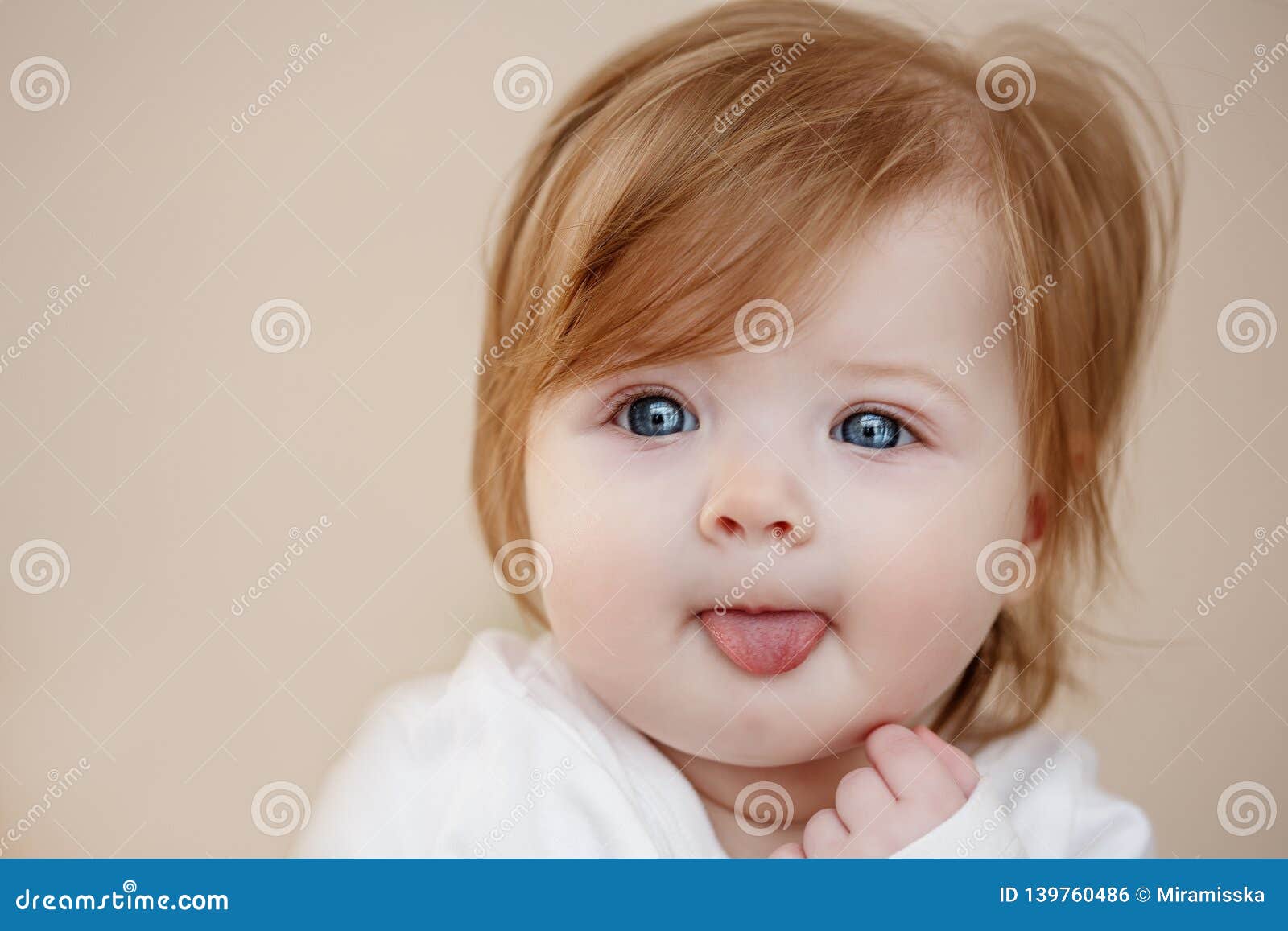 Cute Beautiful Little Baby Girl Stock Photo - Image of girl ...