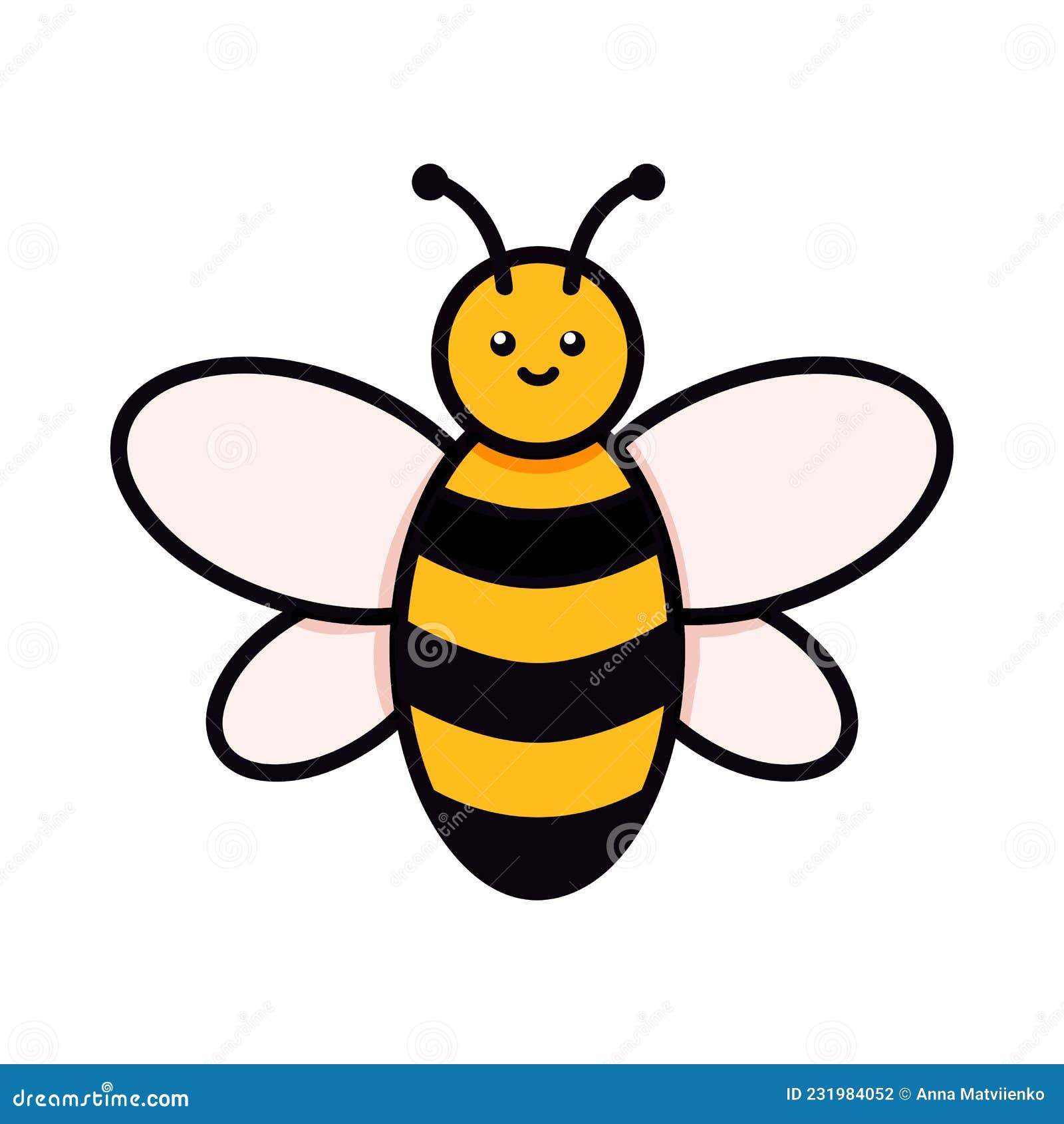 How to draw a cute honey bee - Coloring honey bee - Drawing for kids -  YouTube