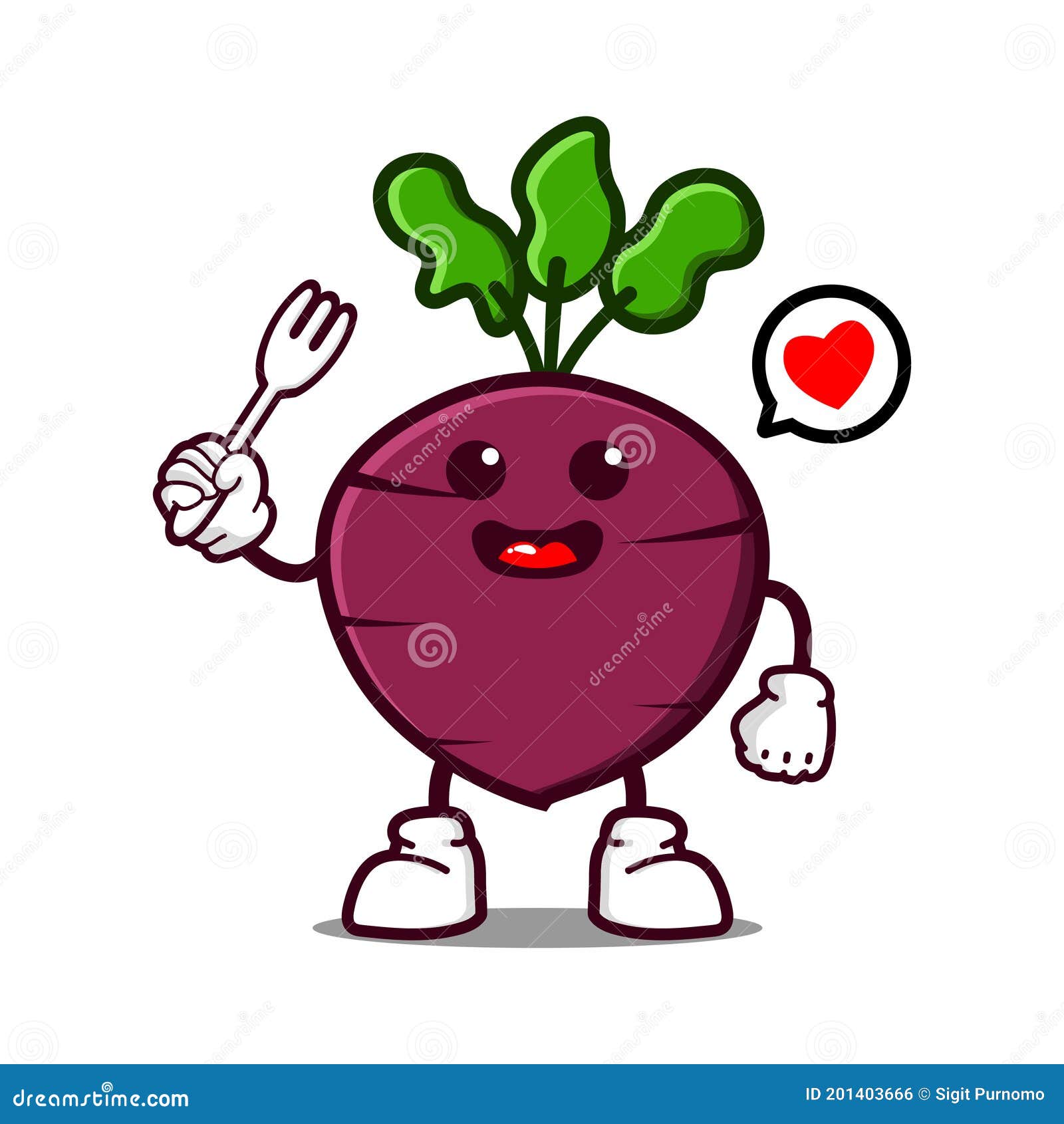 Cute Beetroot Cartoon Mascot Character Stock Vector Illustration of design, emoticon 201403666