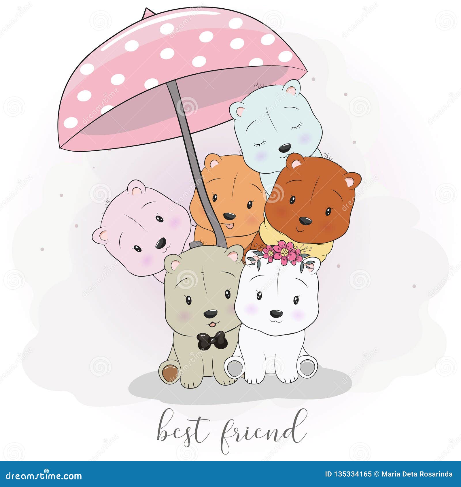 Cute Best Friend Cartoon Animals Hand Drawing Style Stock Vector - Illustration of bear, animals: 135334165 Cute Best Friend Cartoon Animals Hand Drawing Style Stock Vector - Illustration of bear, animals: 135334165