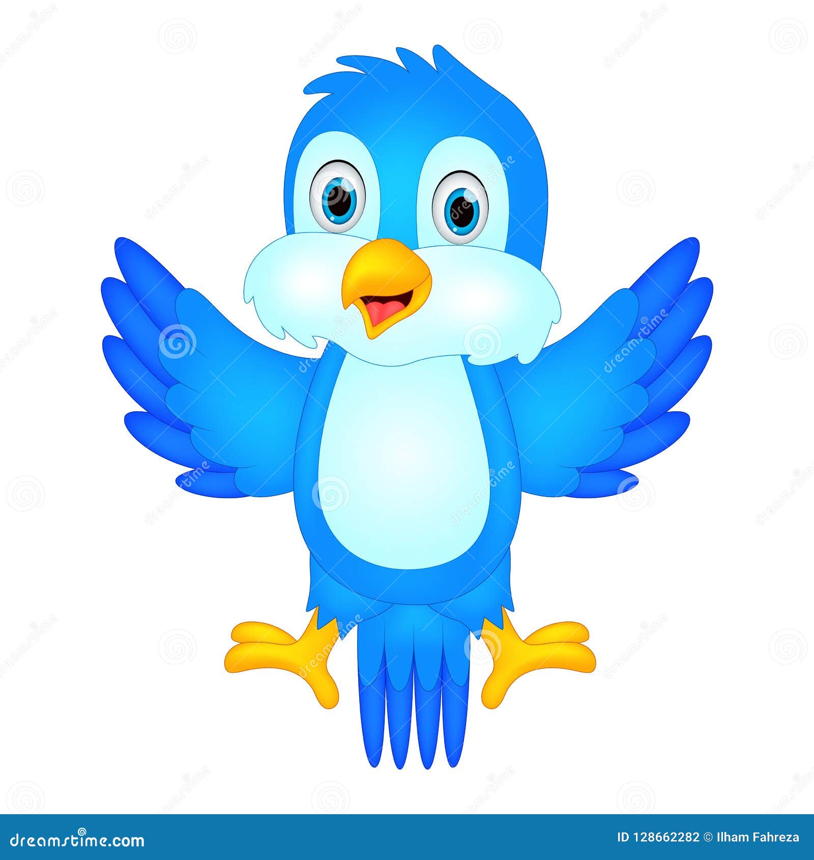 Cute bird cartoon stock vector. Illustration of mascot - 128662282