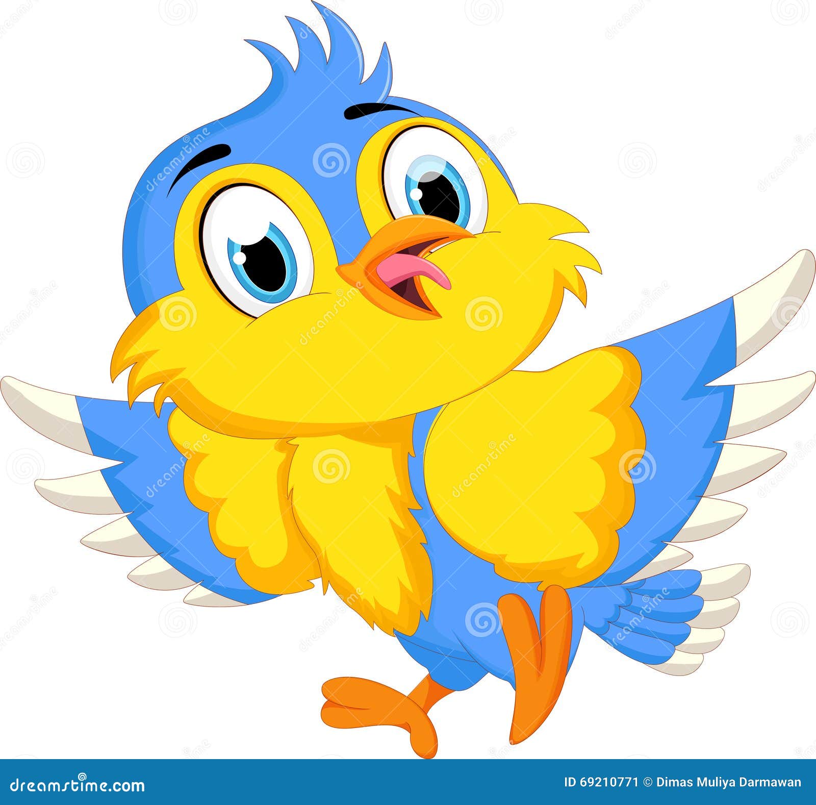 Cute bird cartoon stock illustration. Illustration of graphic - 69210771