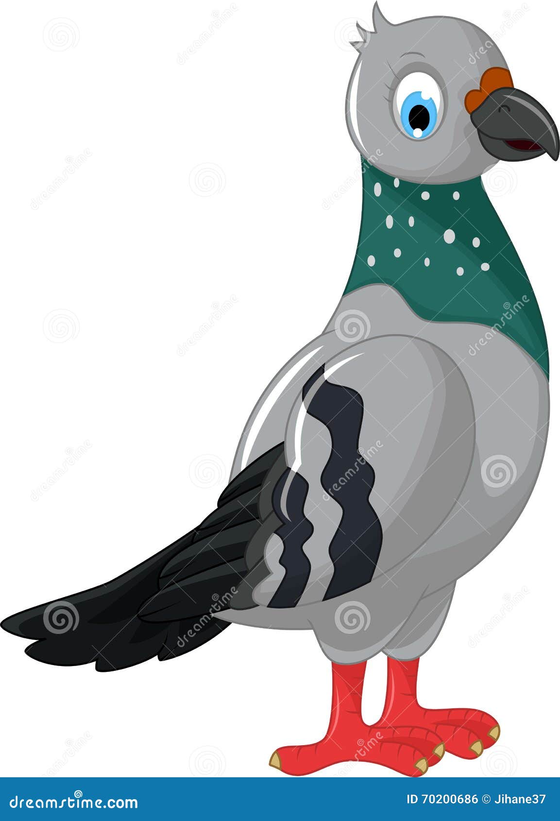 Cute bird cartoon stock illustration. Illustration of harmless - 70200686