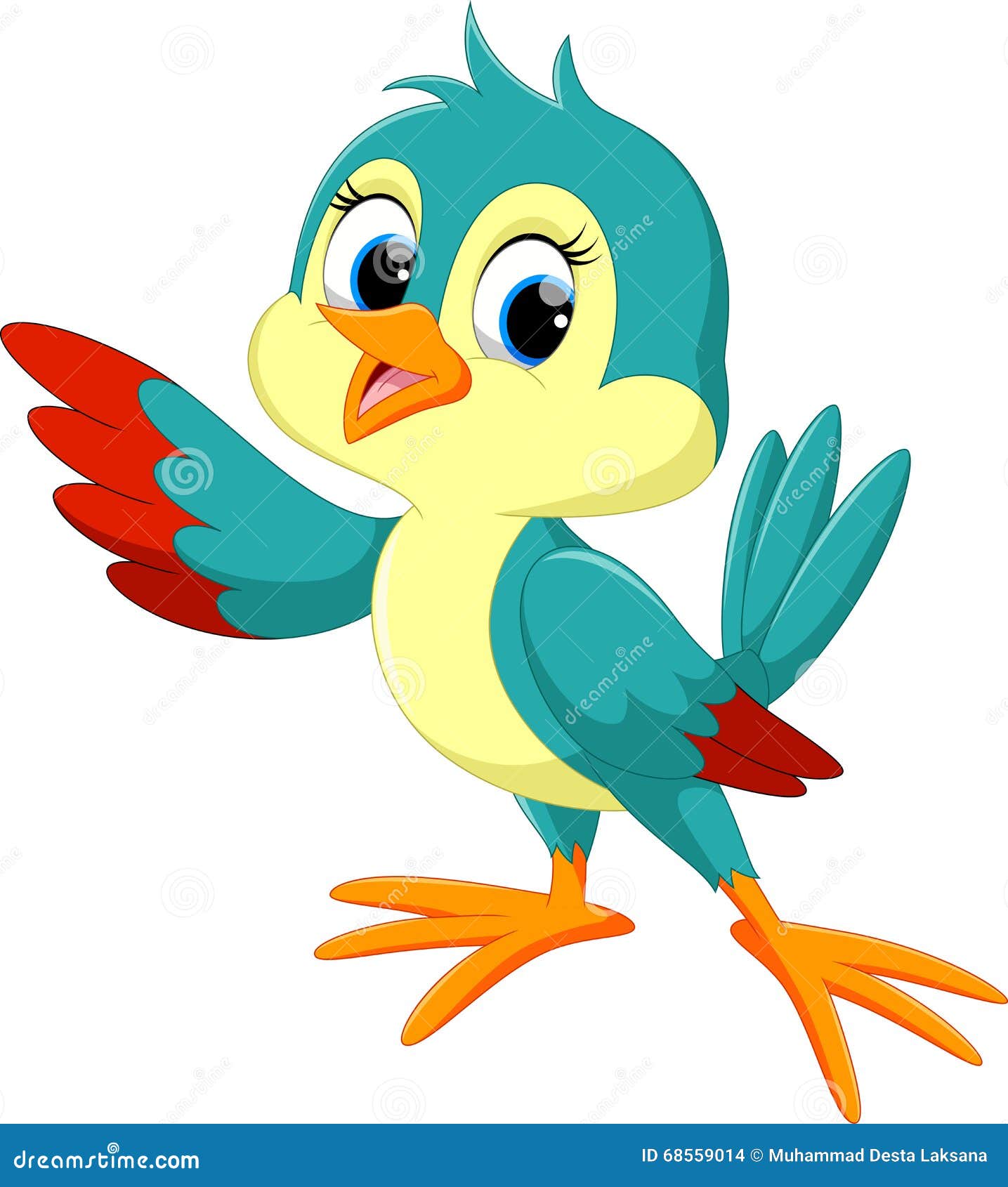 Cute bird cartoon stock illustration. Illustration of design - 68559014