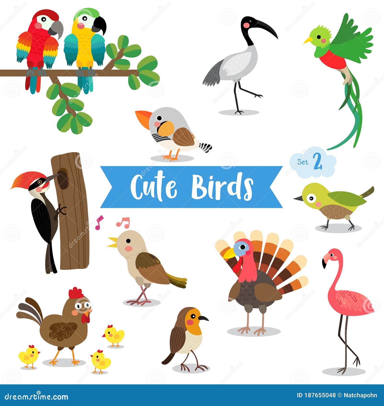 Cute Bird Animal Cartoon on White Background. Vector Illustration. Set 2 Stock Vector - Illustration of finch, flamingo: 187655048 Cute Bird Animal Cartoon on White Background. Vector Illustration. Set 2 Stock Vector - Illustration of finch, flamingo: 187655048