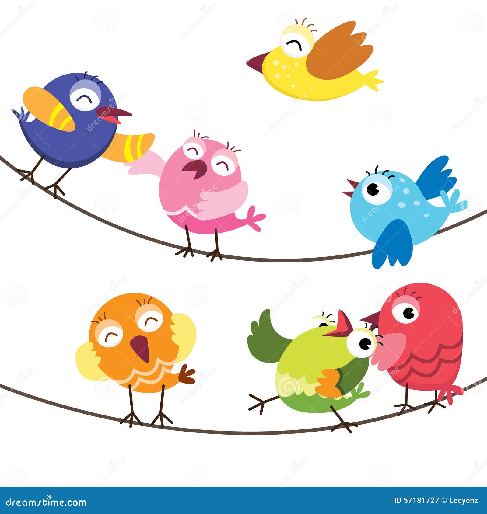 Cute Birds Family stock vector. Illustration of bluebird - 57181727