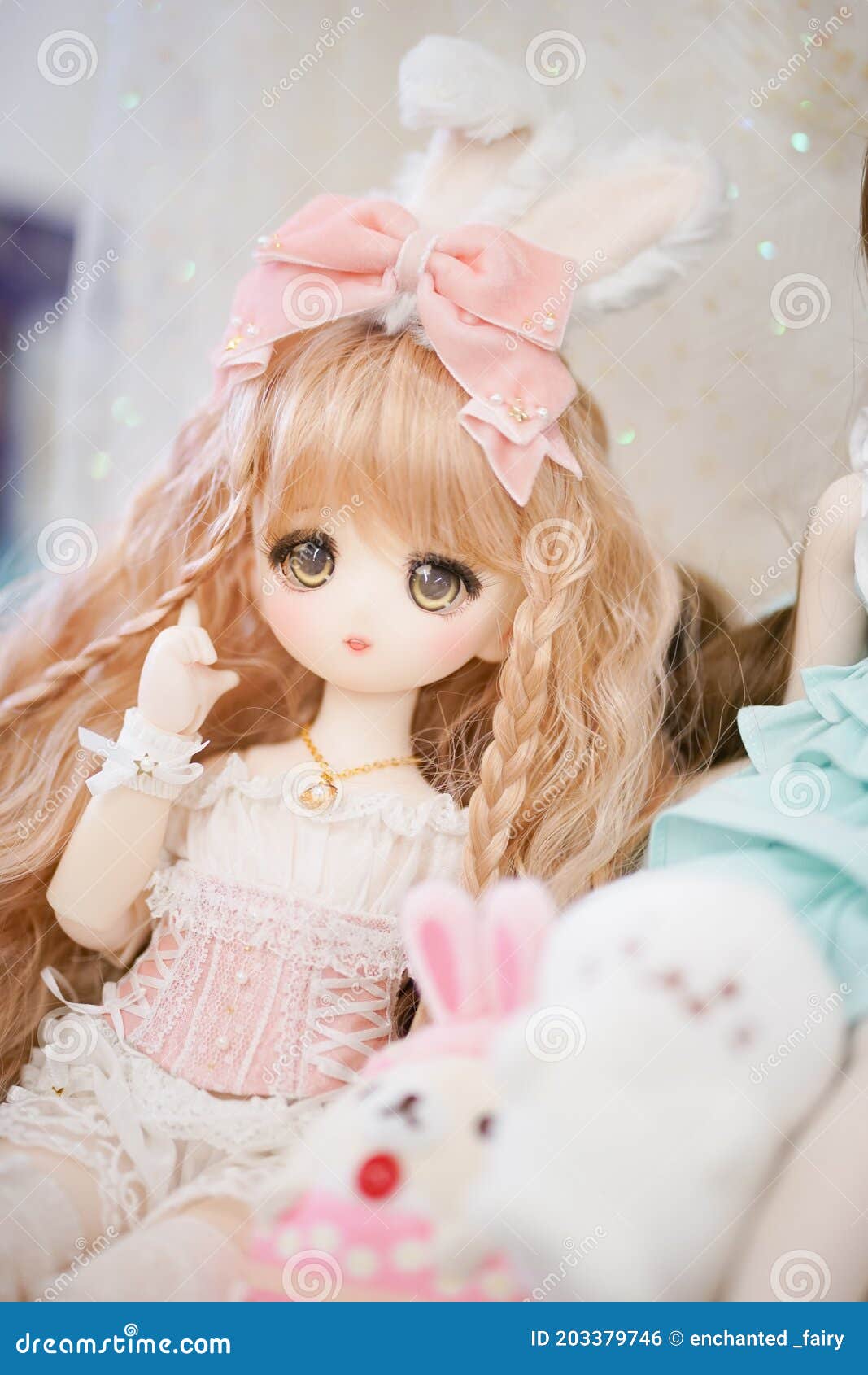 Cute BJD Doll is on Displayed BJD Stands for Balls Jointed Doll Stock  Photo  Image of ball beauty 203379746