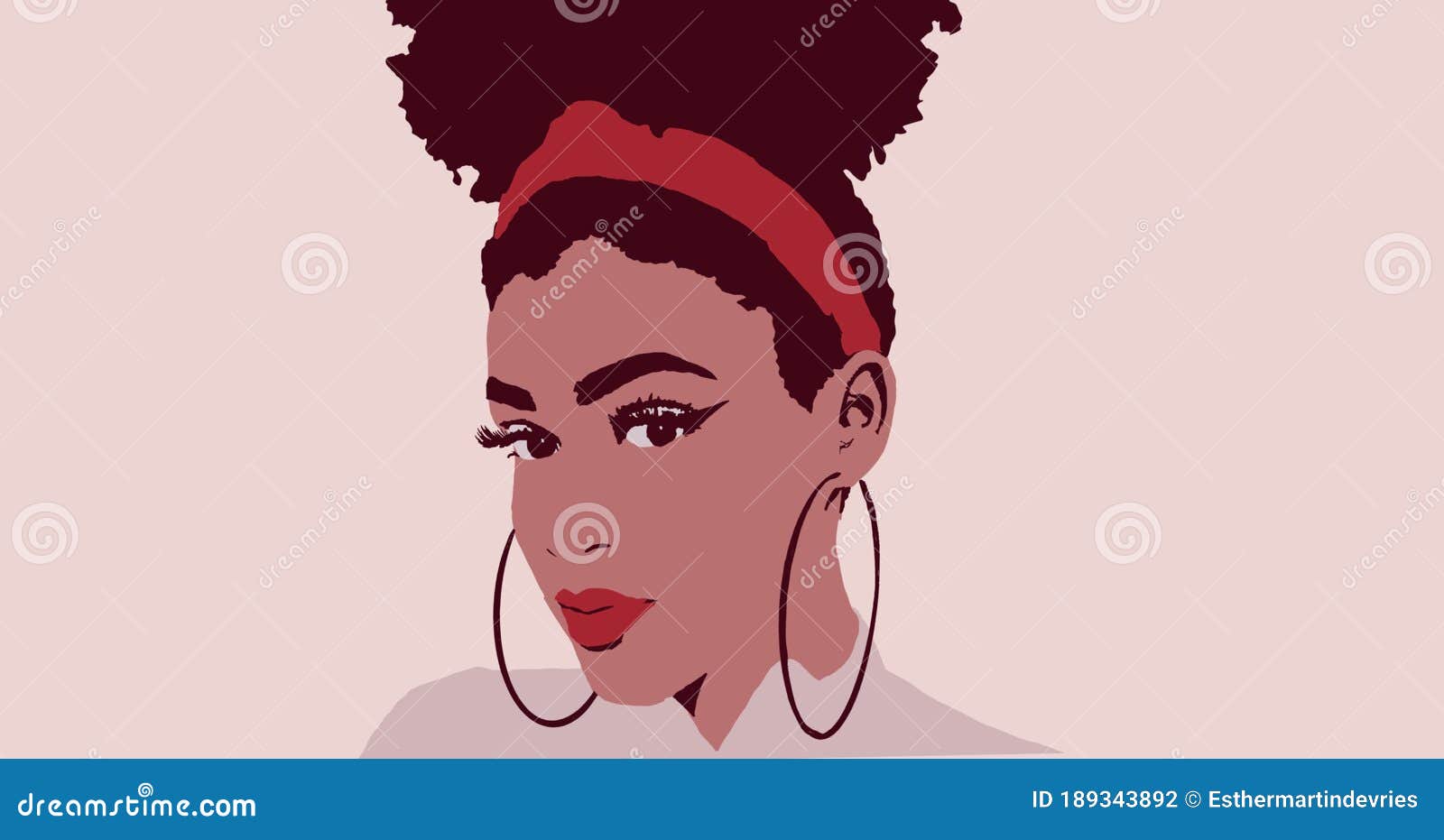 Cute Black African American Girl or Woman with High Puff Afro Hair Style and Make Up Stock Illustration - Illustration of painting, puff: 189343892 Cute Black African American Girl or Woman with High Puff Afro Hair Style and Make Up Stock Illustration - Illustration of painting, puff: 189343892