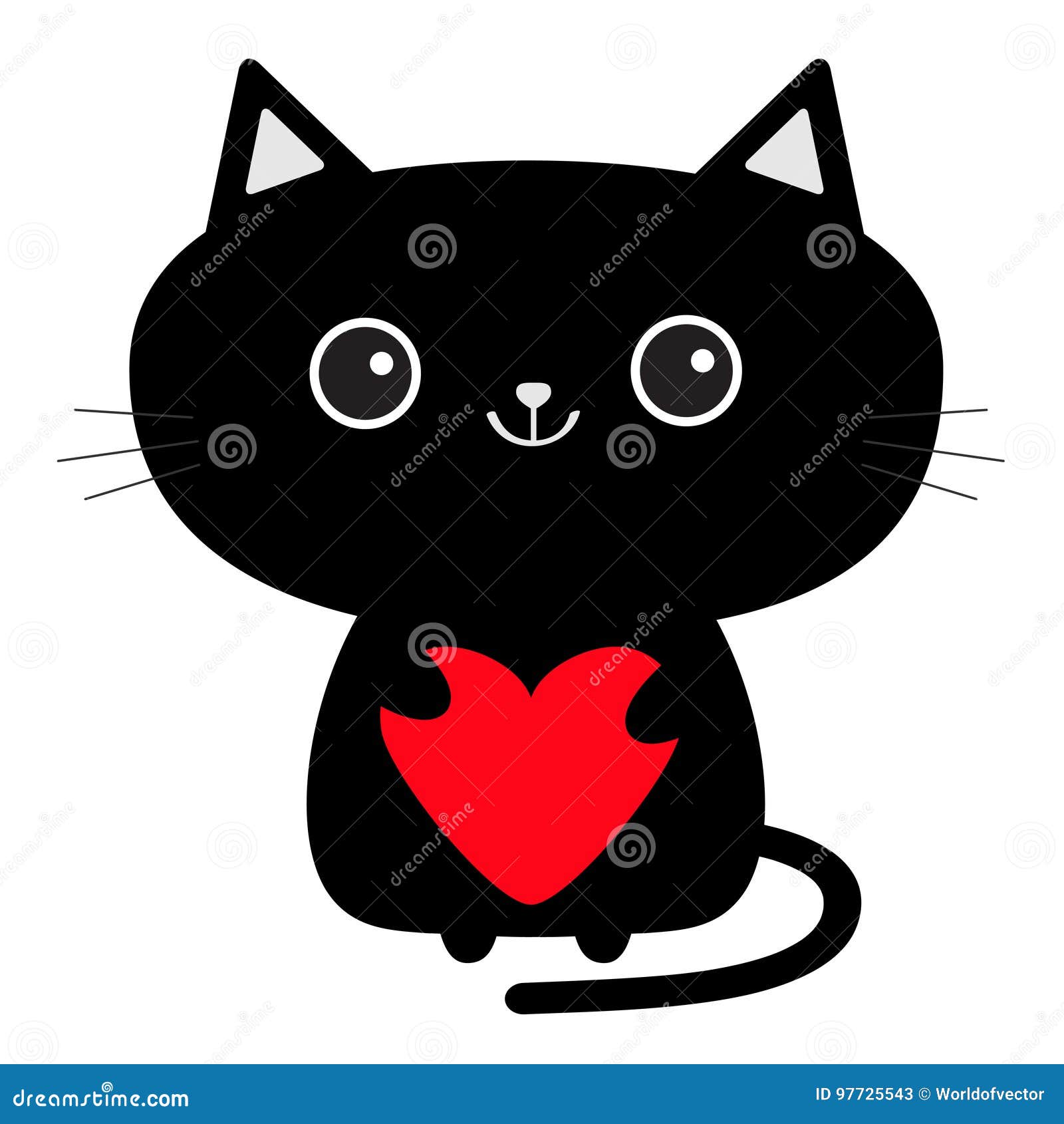 Black white cat icon set. Cute kawaii cartoon character. Funny