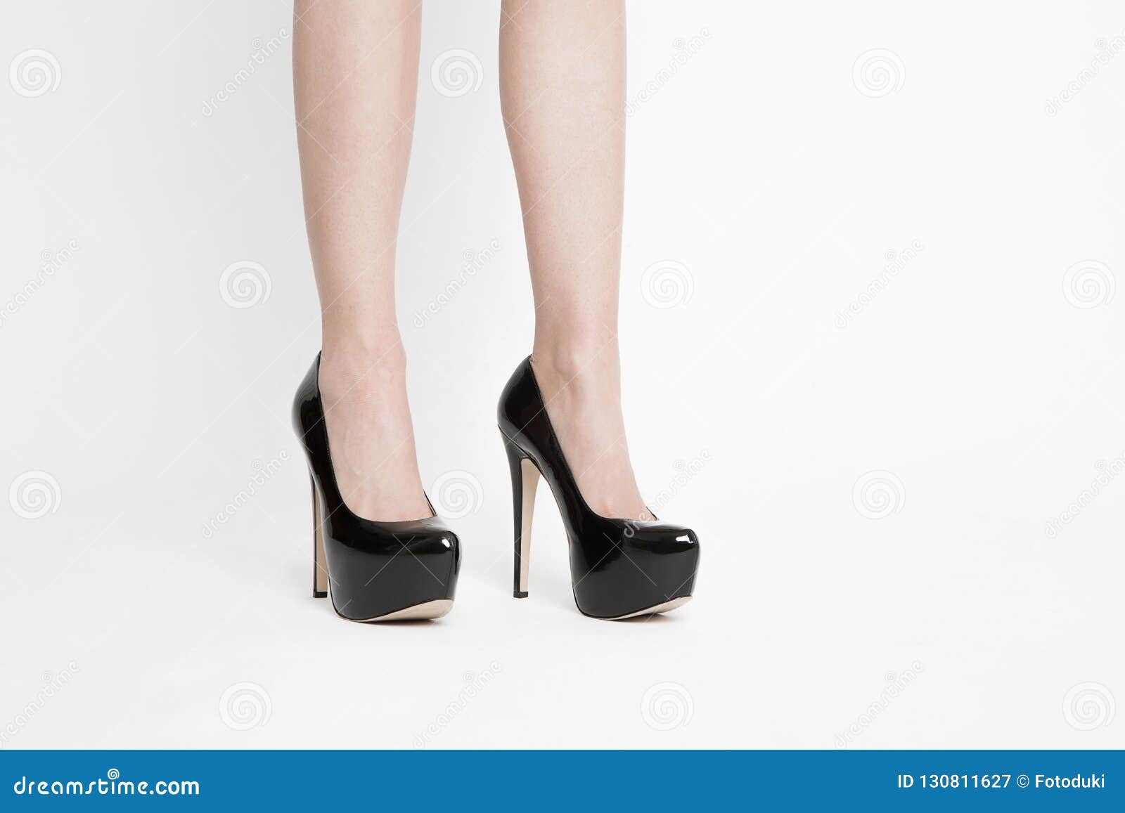 Cute Black Girl High Heel Shoes Stock Image - Image of long, person:  130811627