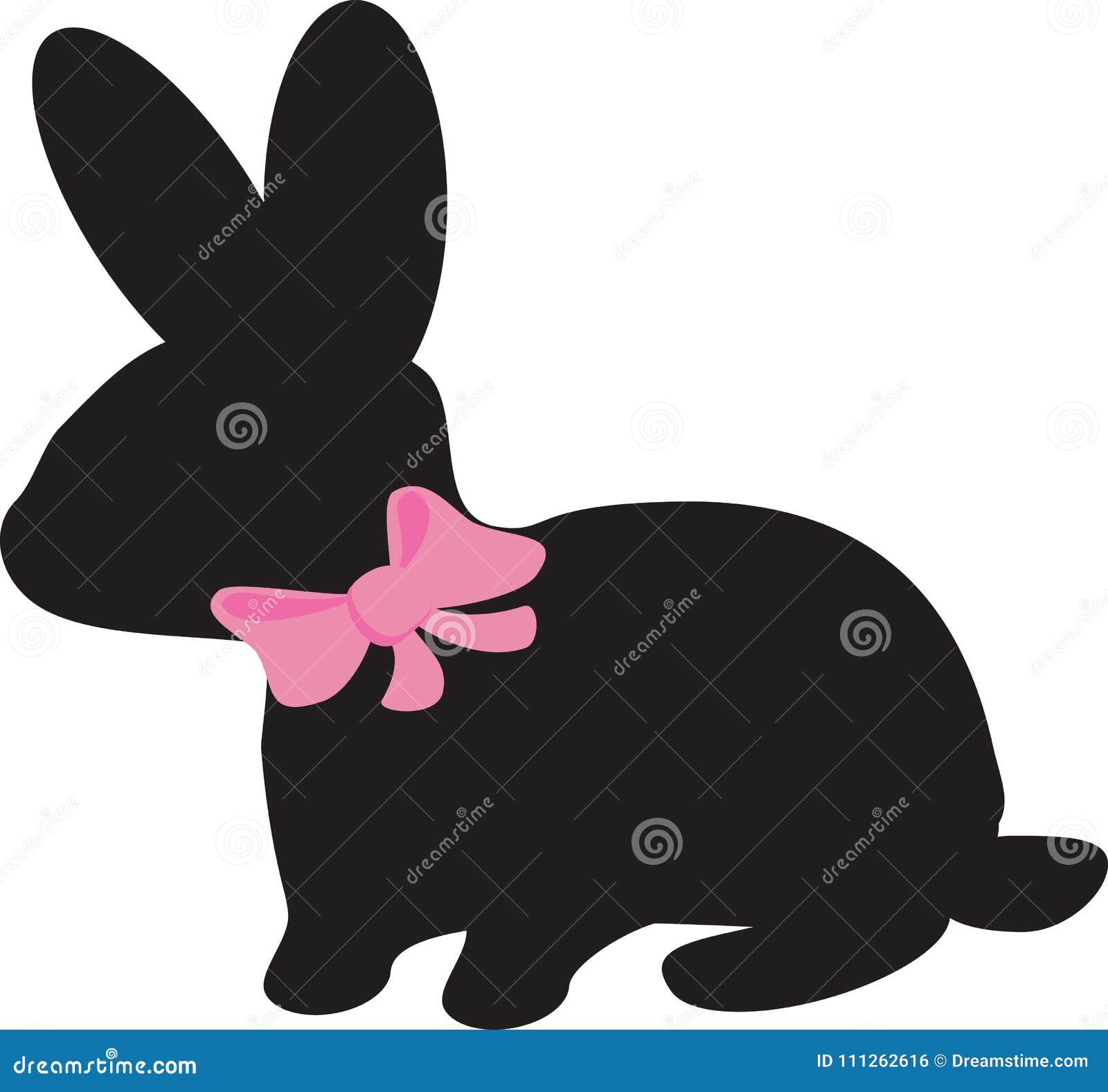 Download Cute Black And White Bunny Vector Illustration Stock ...