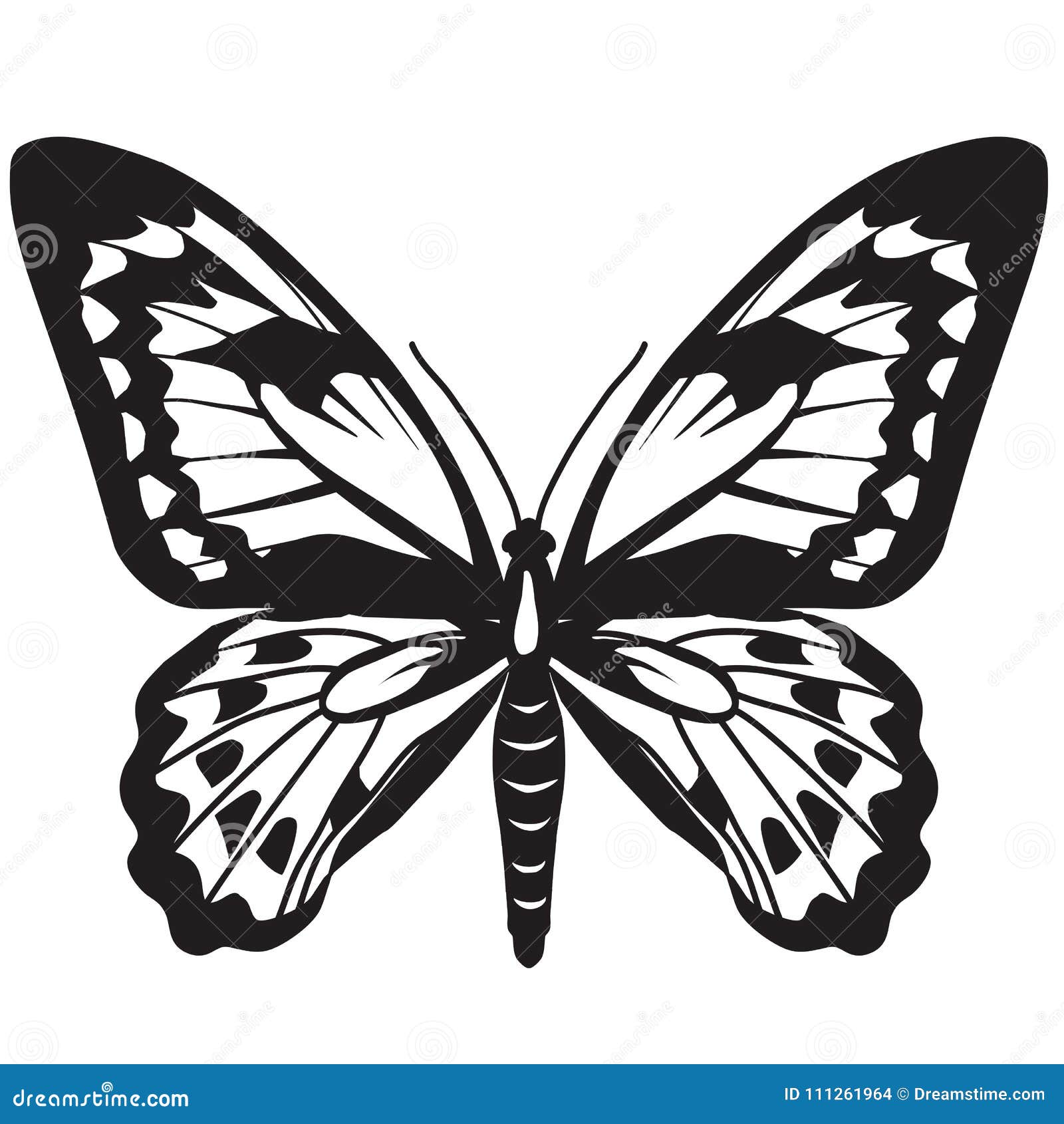 Download Cute Black Butterfly Vector Illustration Stock ...
