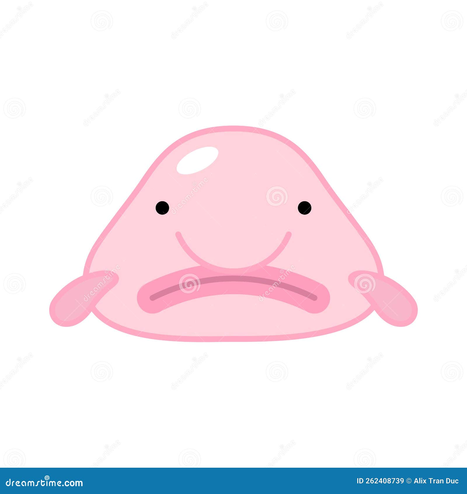Cute Blobfish Vector Clipart Stock Vector - Illustration of