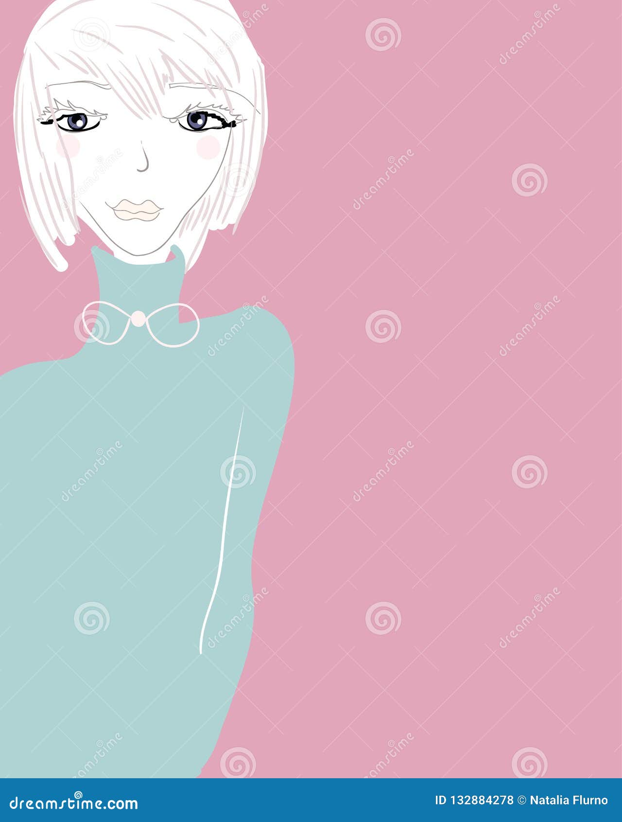 Cute Blonde Girl Stock Vector Illustration Of Accessories