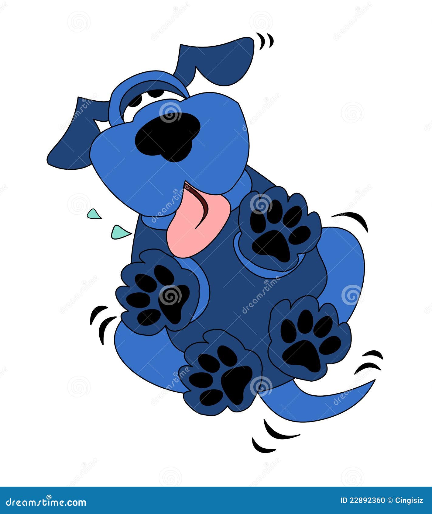 Cute Blue Dog Cartoon stock vector. Illustration of cute - 22892360 Cute Blue Dog Cartoon stock vector. Illustration of cute - 22892360