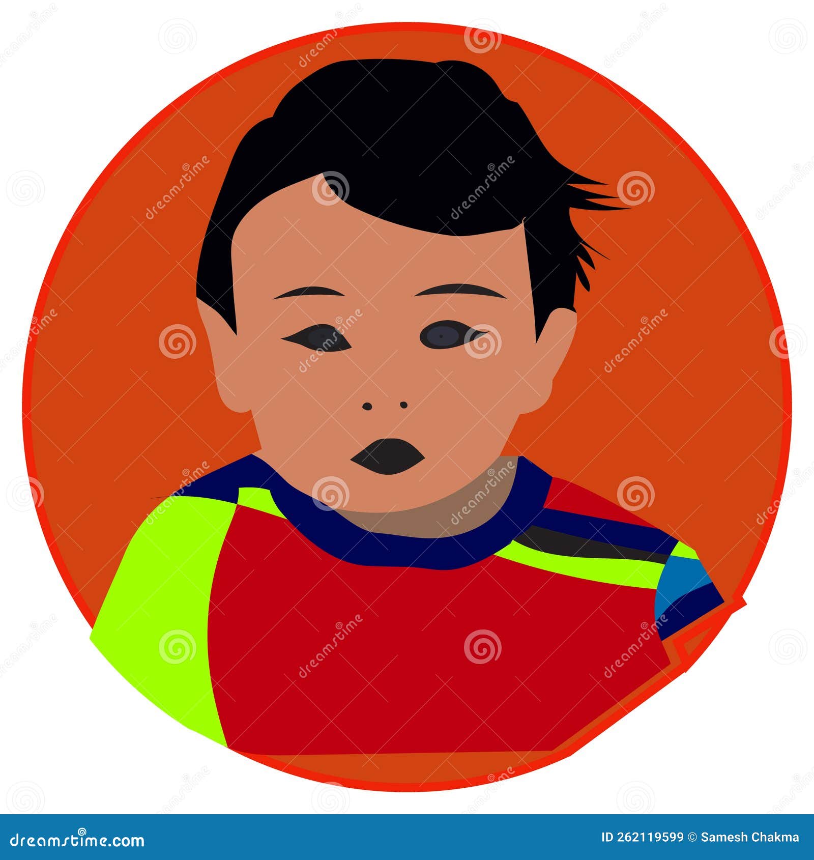 Cute Boy Avatar Vector Art Design. Stock Vector Illustration of