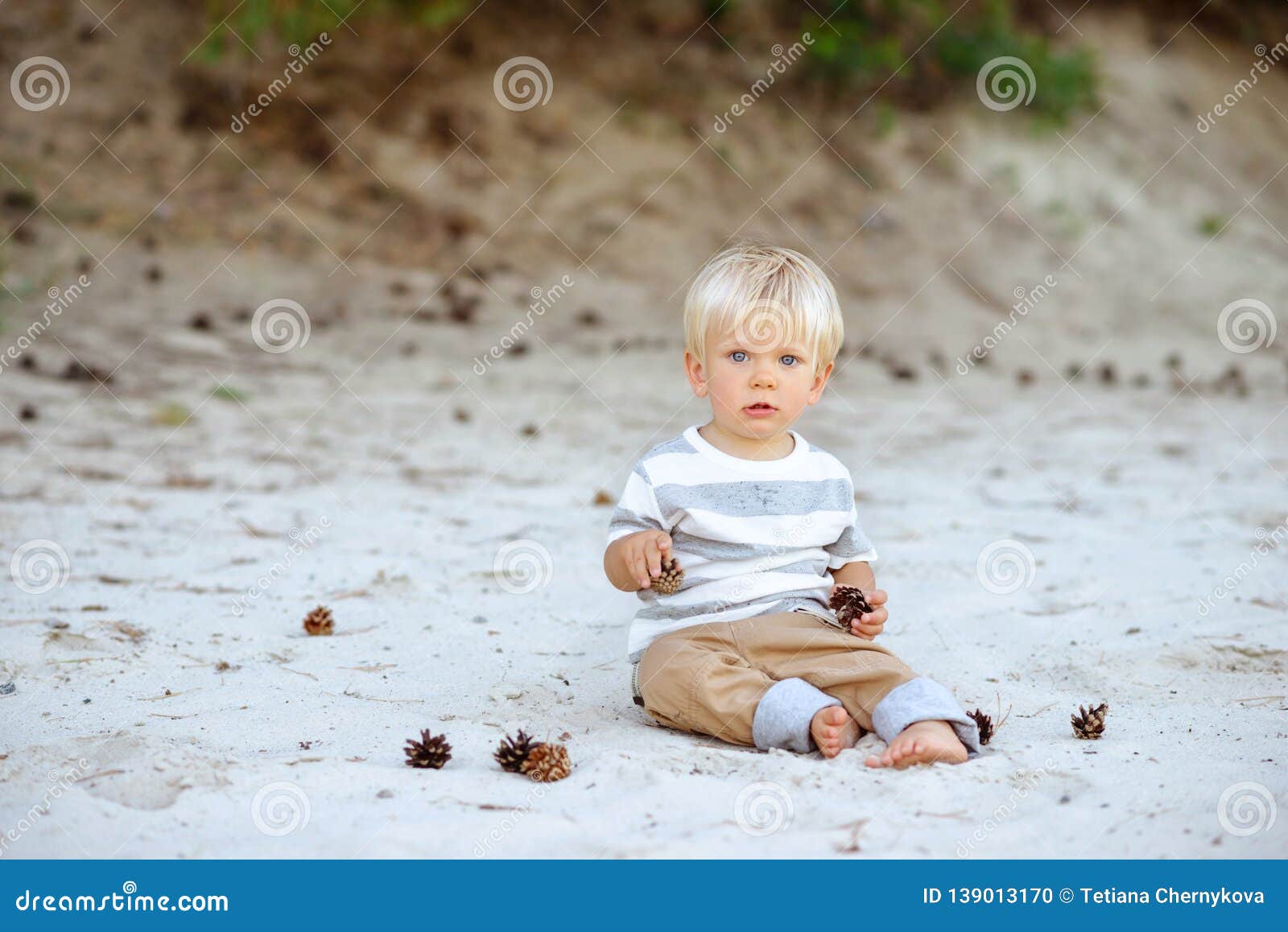 Cute Boy With Blond Hair And Blue Eyes Stock Photo Image Of