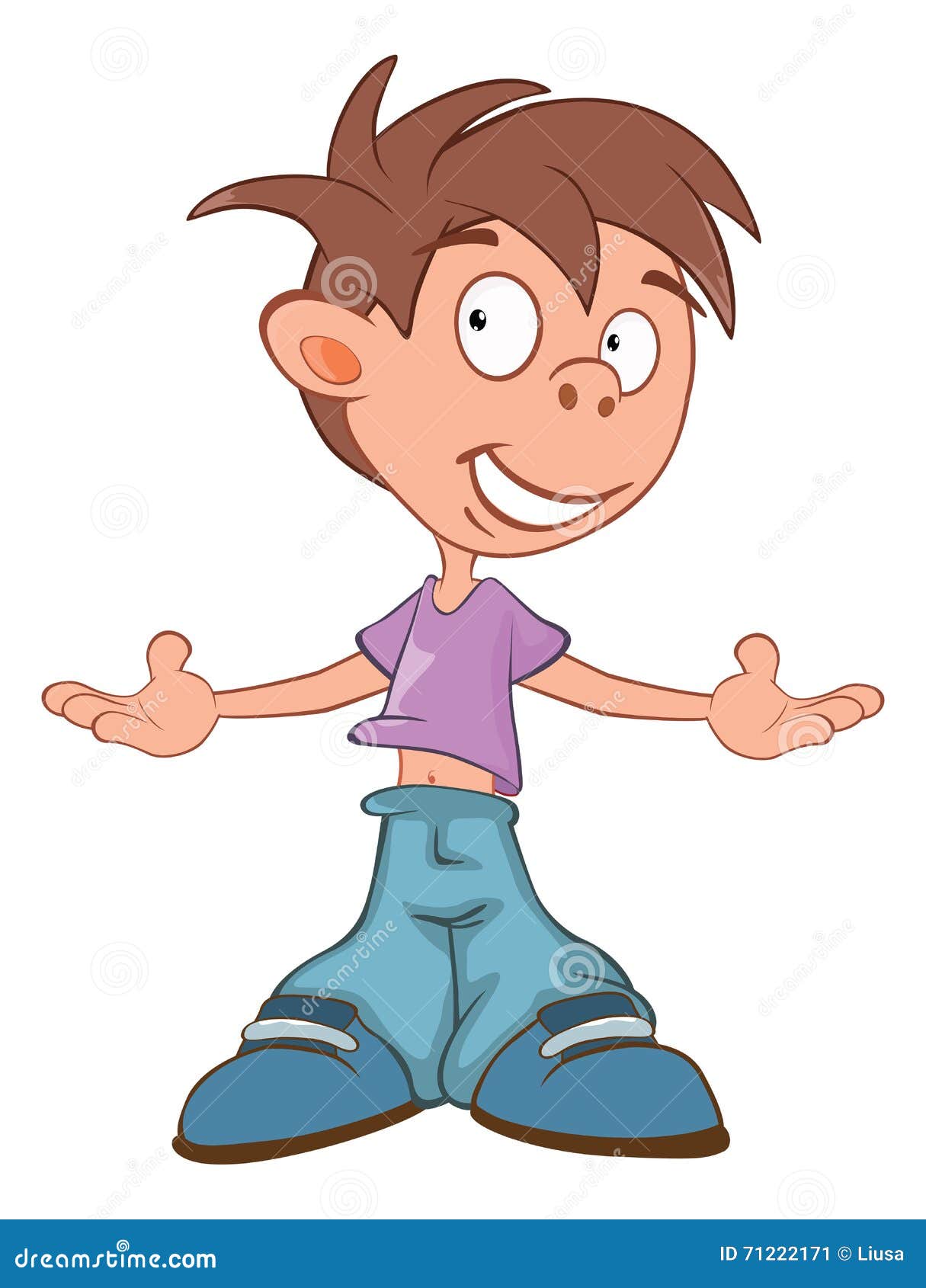 Cute Boy Cartoon Character stock vector. Illustration of family - 71222171