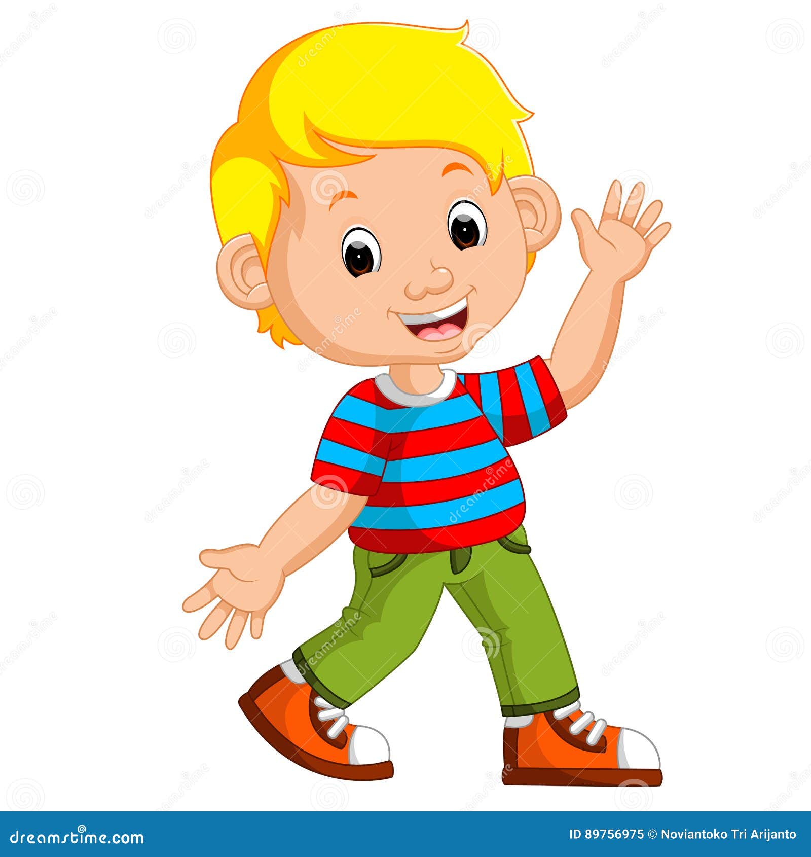 Cute boy cartoon posing stock vector. Illustration of hand - 89756975