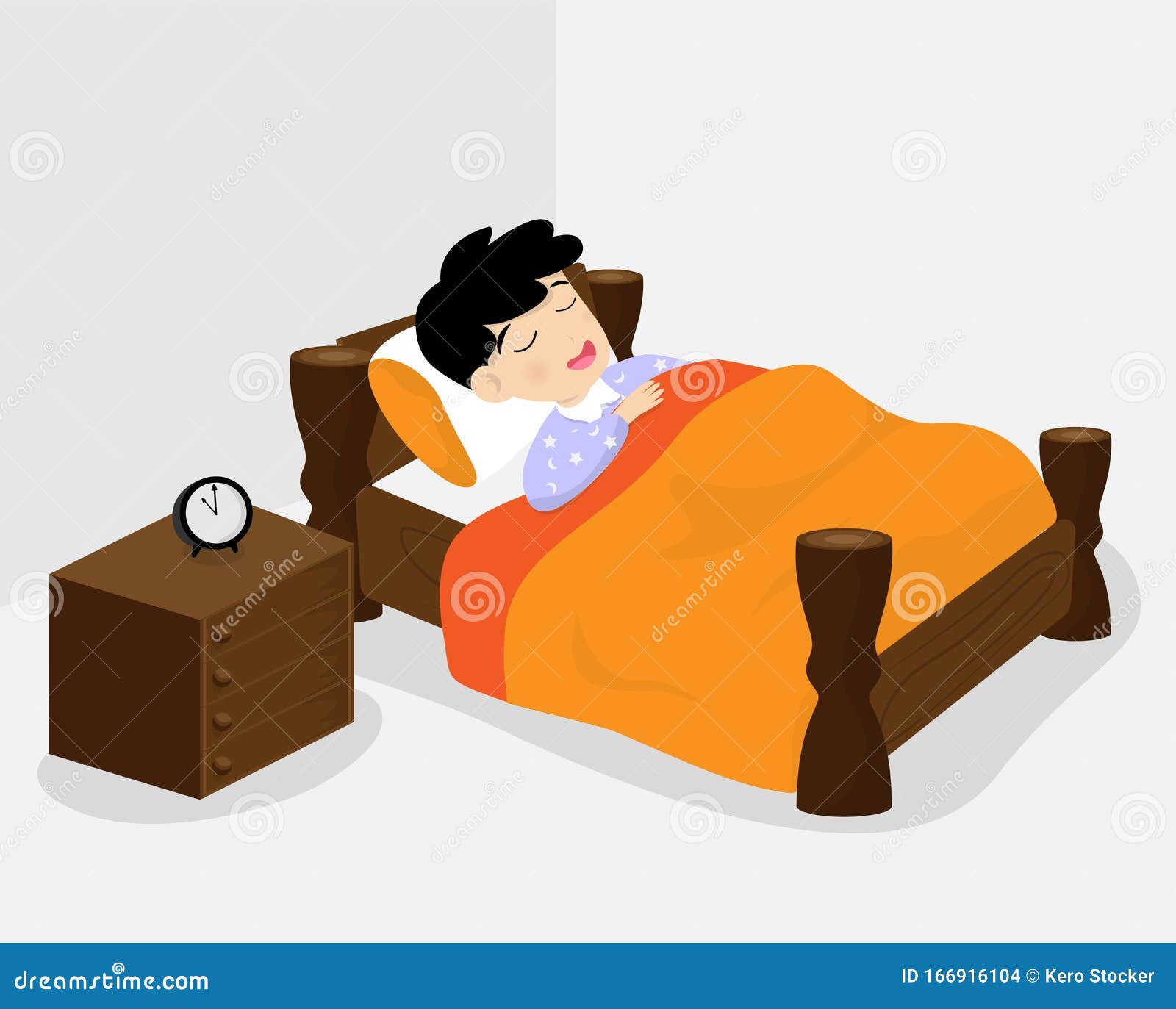 sleeping boy cartoon