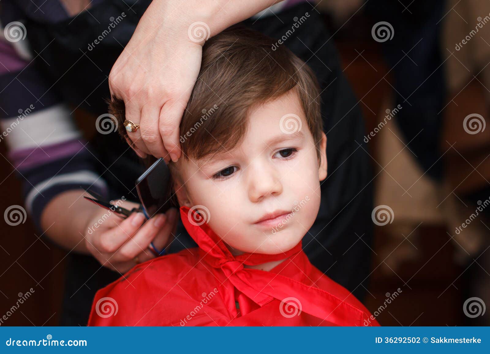 Cute Boy Haircut Stock Photo Image Of Barber Comb Young