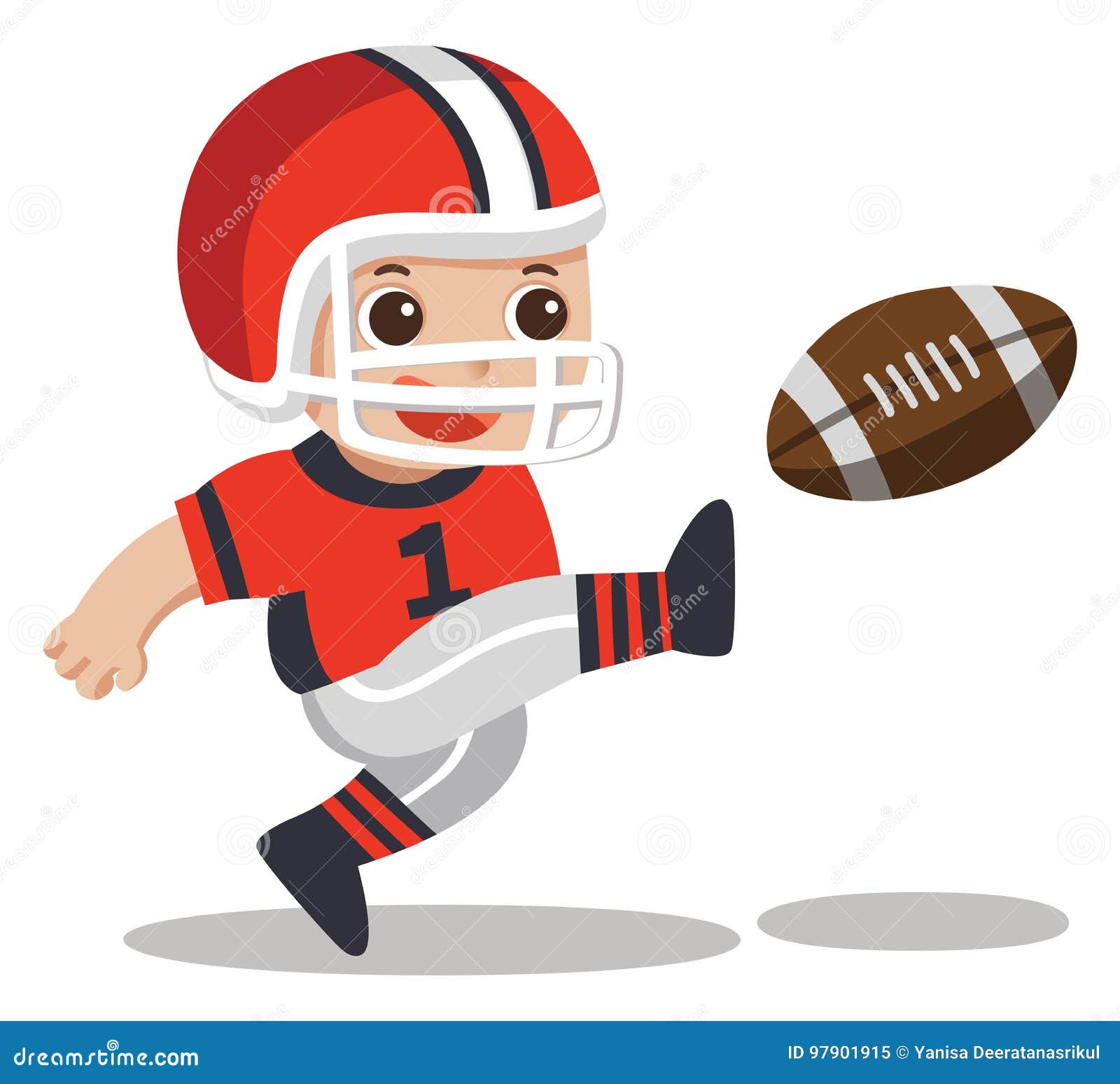 Two Cute Boys Playing Football Stock Illustration - Download Image Now -  Child, Boys, American Football Player - iStock