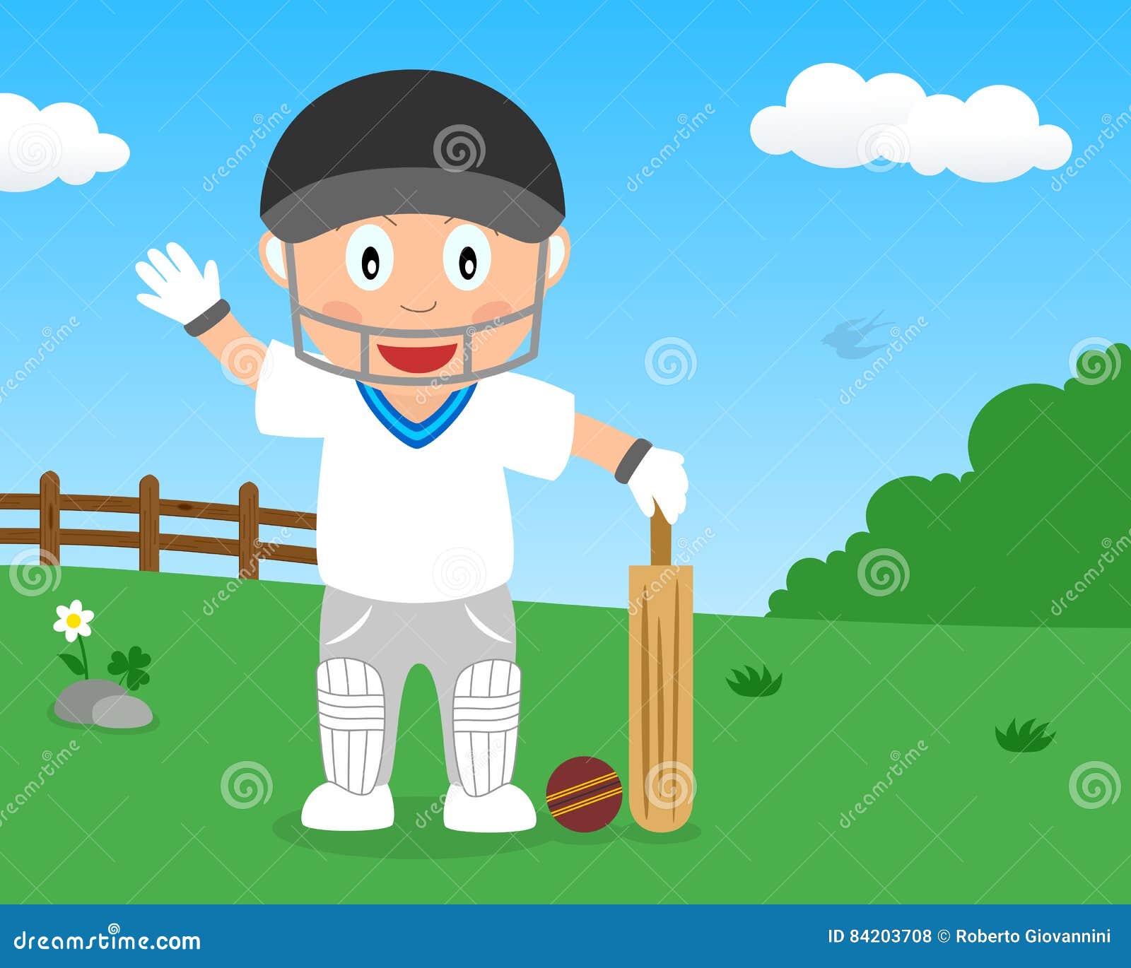 Cute Boy Playing Cricket in the Park Stock Vector - Illustration of smile, cute: 84203708 Cute Boy Playing Cricket in the Park Stock Vector - Illustration of smile, cute: 84203708