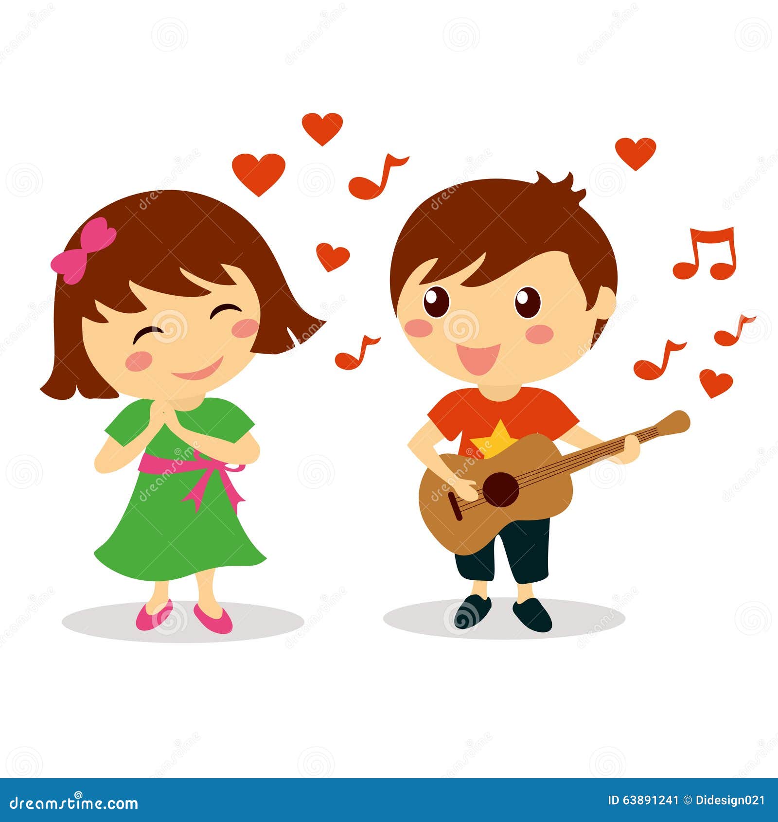 Cute Boy Singing a Love Song To Beautiful Smiling Girl Stock Illustration - Illustration of isolated, holiday: 63891241 Cute Boy Singing a Love Song To Beautiful Smiling Girl Stock Illustration - Illustration of isolated, holiday: 63891241