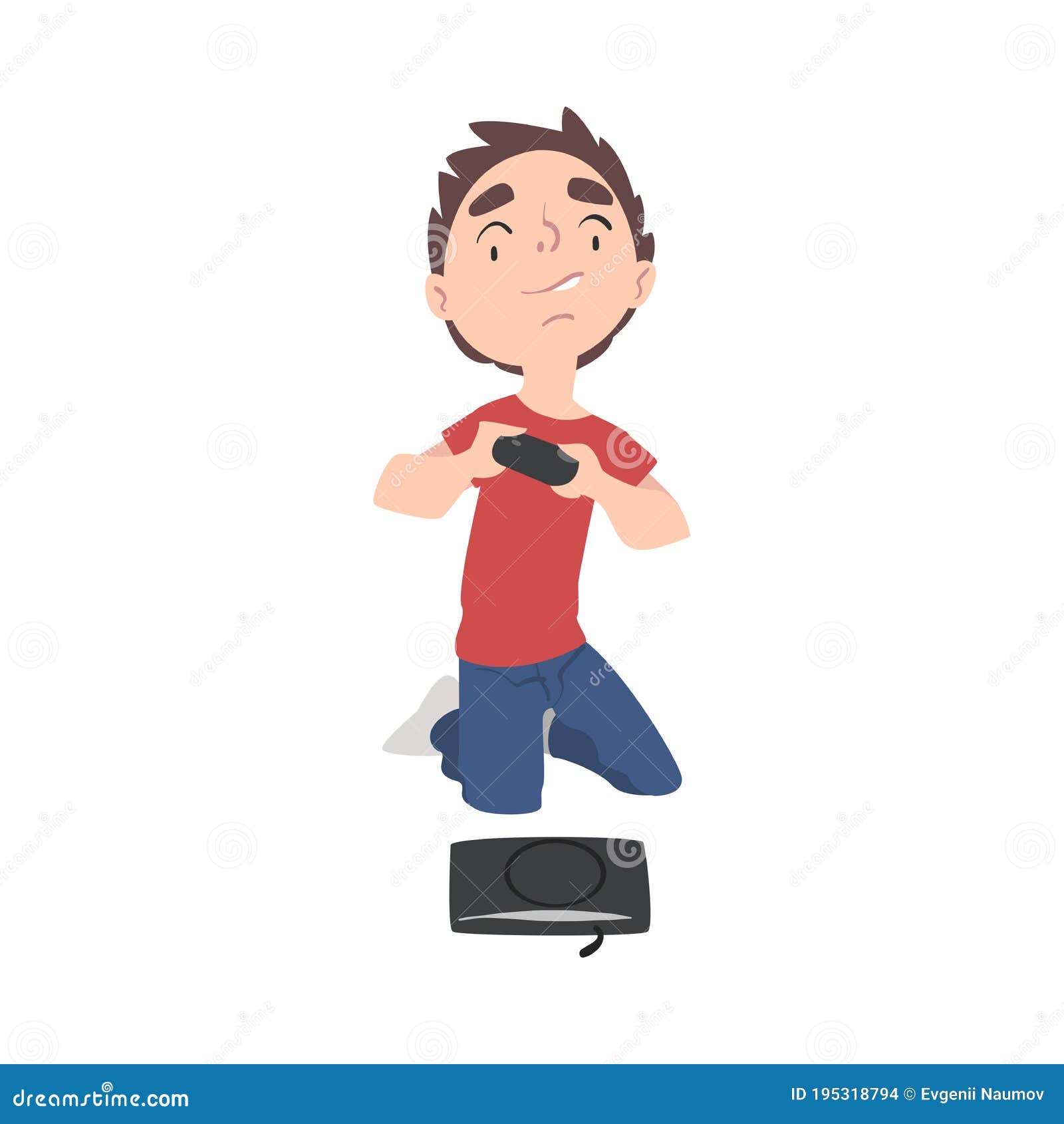 Child Teen Playing Online Video Games on Computer Stock Vector -  Illustration of student, internet: 226799176