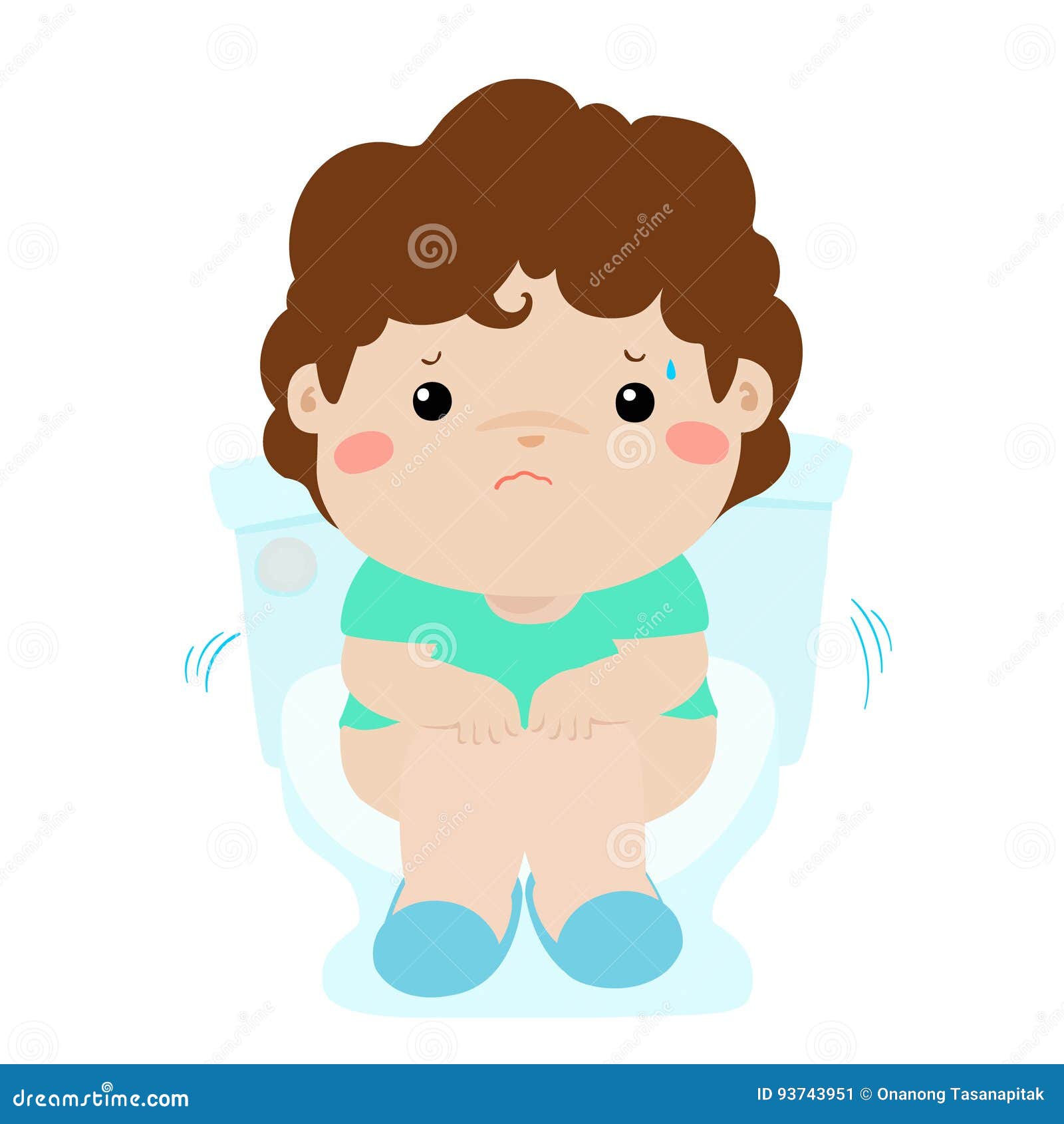Cute Boy Sitting Toilet Seat with Diarrhea Cartoon . Stock Vector -  Illustration of ache, problem: 93743951
