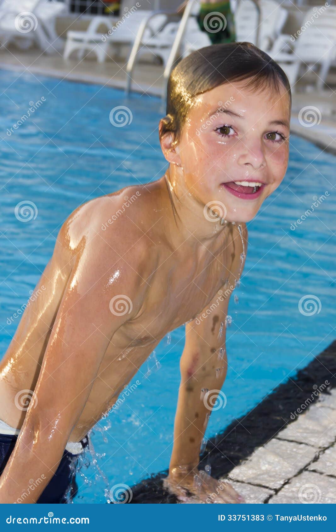 Cute Boy Swimming and Playing in Water I Stock Image Image of depth