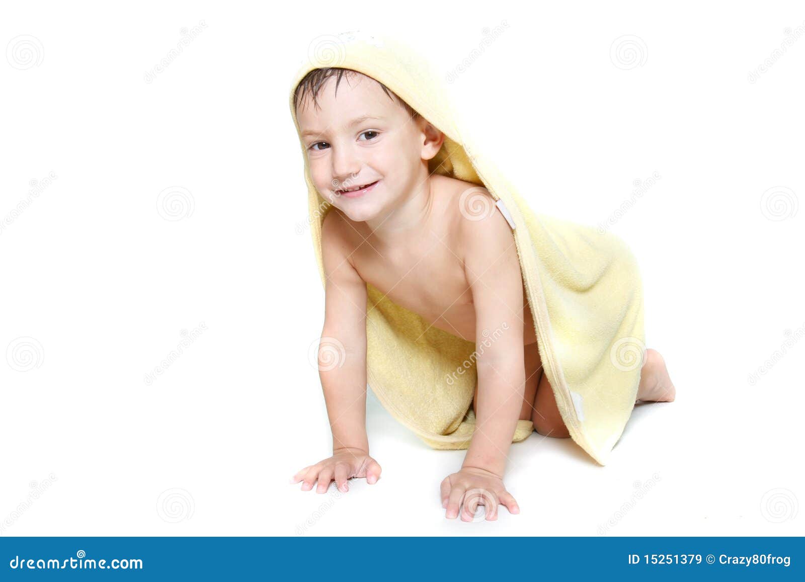 Cute Boy in Towel after Bath Stock Image Image of toddler, tidy 15251379