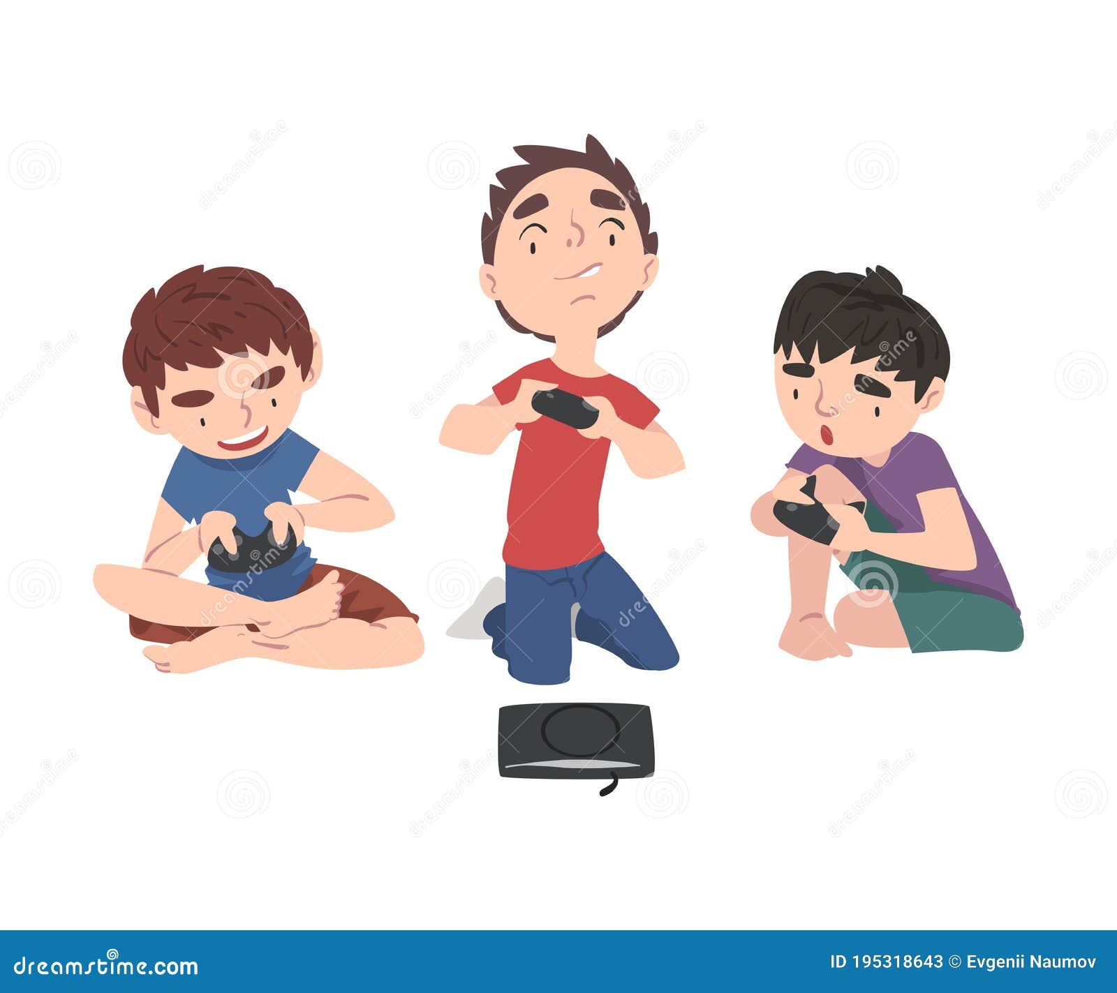 Cute Boys Sitting on Floor Playing Video Game, Children Having Fun Together with Computer Gaming Cartoon Style Vector Stock Vector - Illustration of child, isolated: 195318643 Cute Boys Sitting on Floor Playing Video Game, Children Having Fun Together with Computer Gaming Cartoon Style Vector Stock Vector - Illustration of child, isolated: 195318643