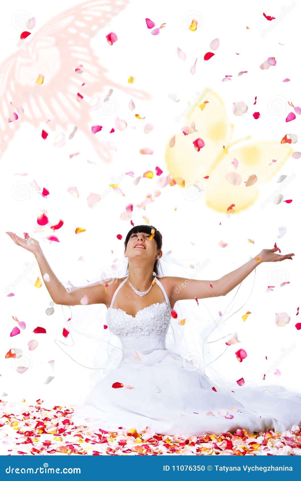 The Bride Throws The Bouquet RoyaltyFree Stock Image 72553438