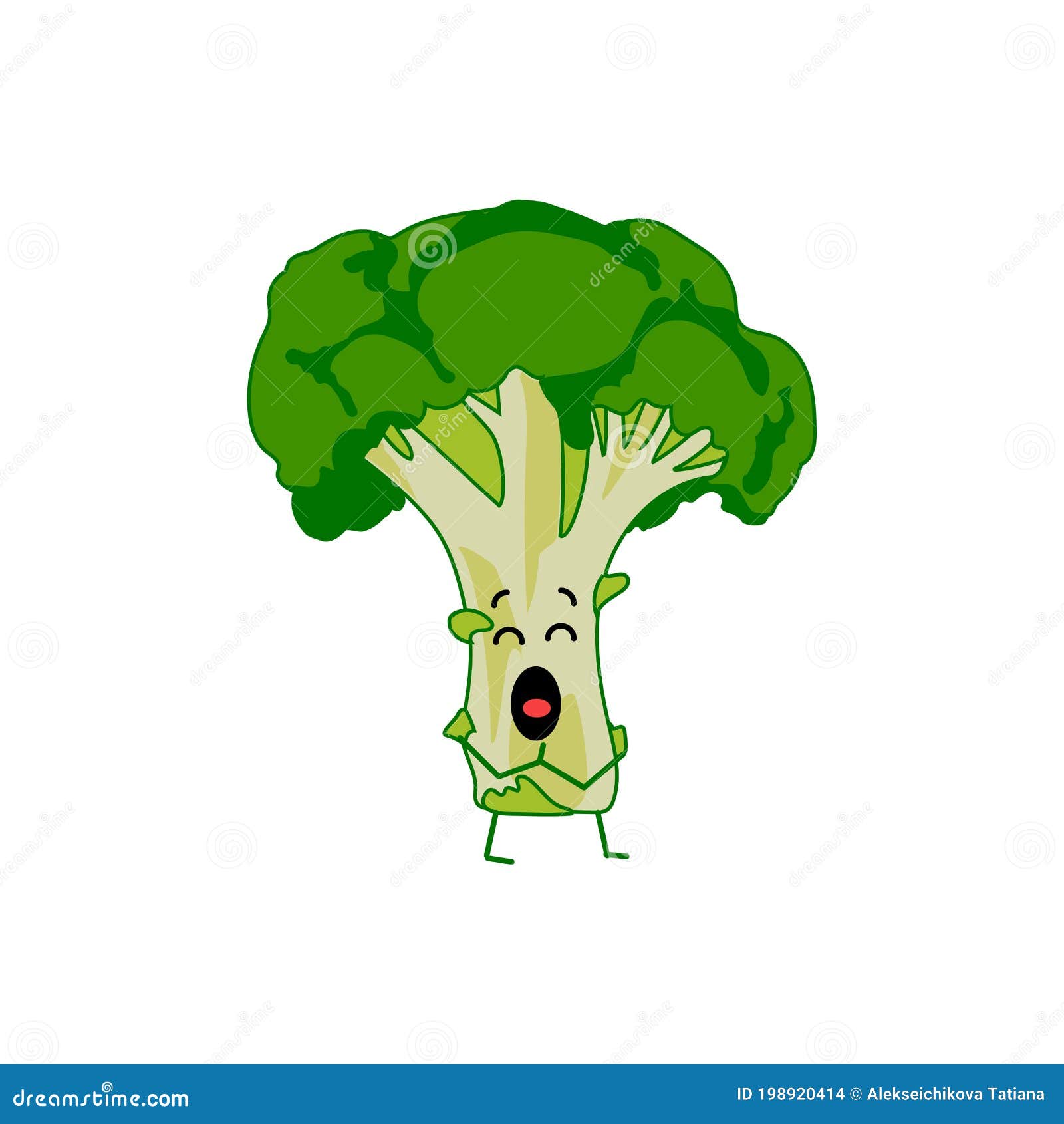 Cute Broccoli Cartoon Character Stock Vector - Illustration of character,  collection: 198920414
