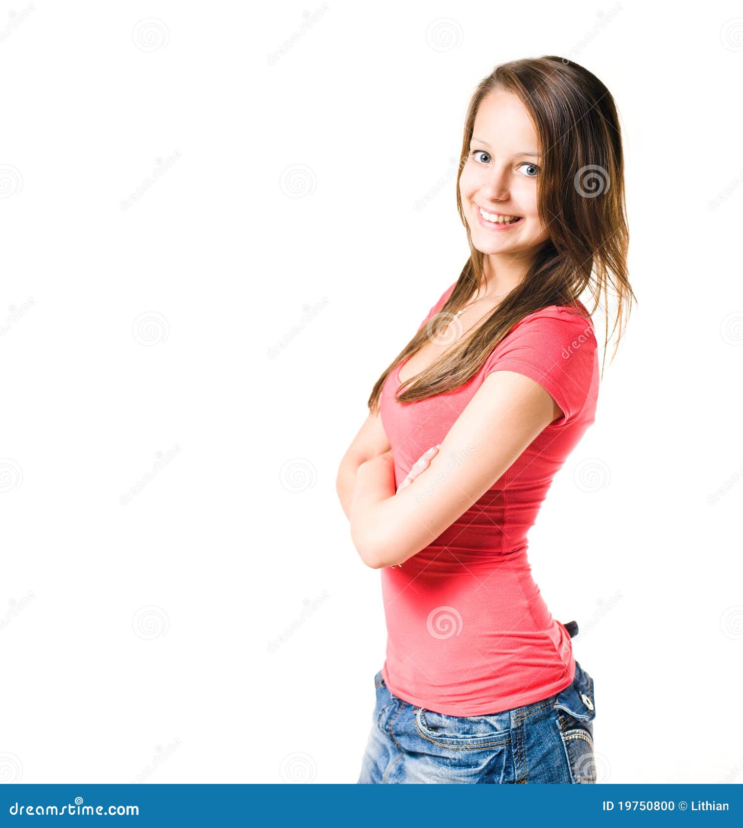 Cute Brunette Teen Stock Photo Image Of Camera Go