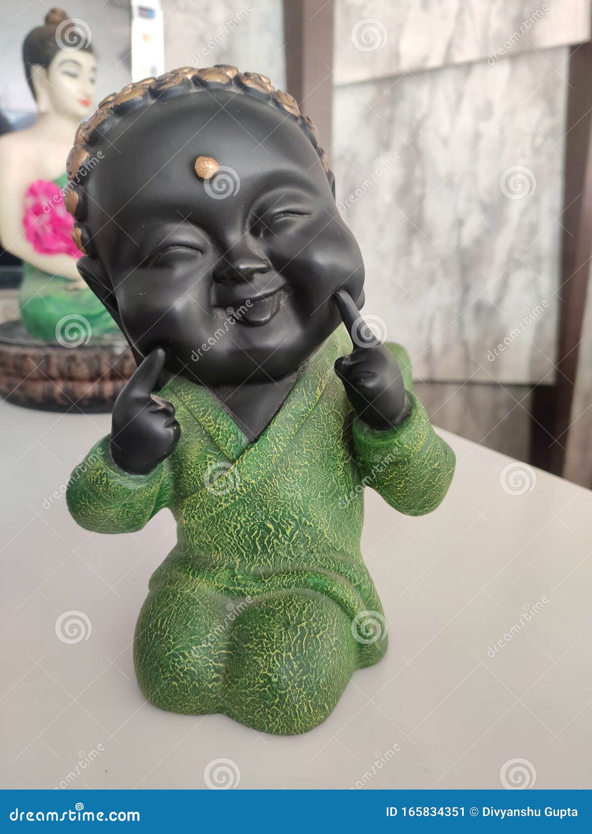 Cute Buddha Monk with a Cute Gesture Stock Image - Image of cute, tree:  165834351