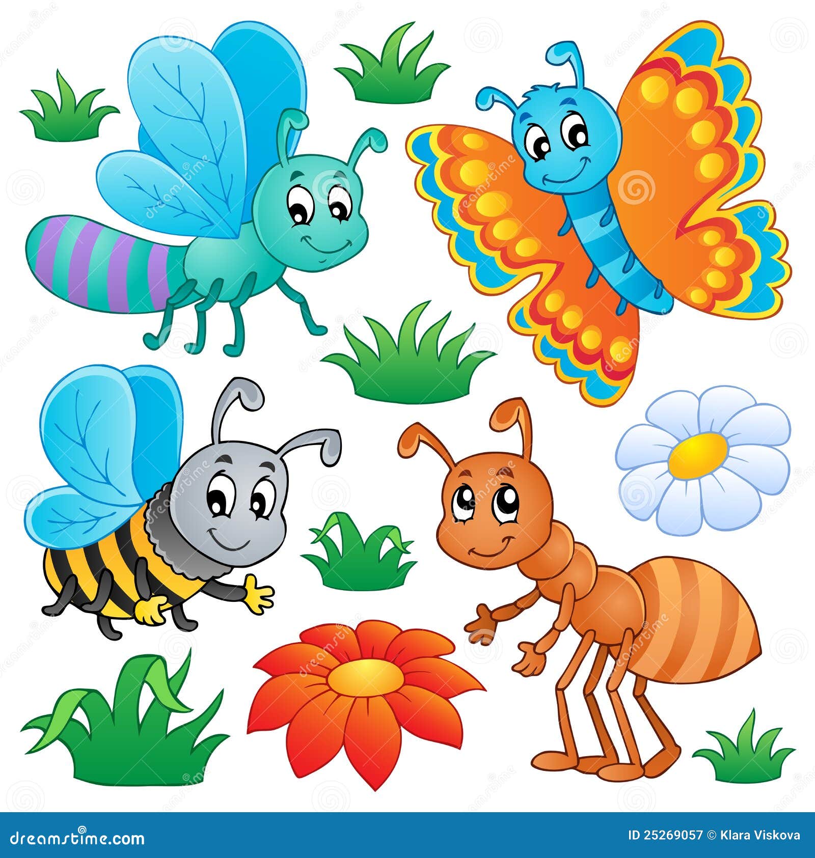 Cute bugs collection 2 stock vector. Illustration of detail 25269057