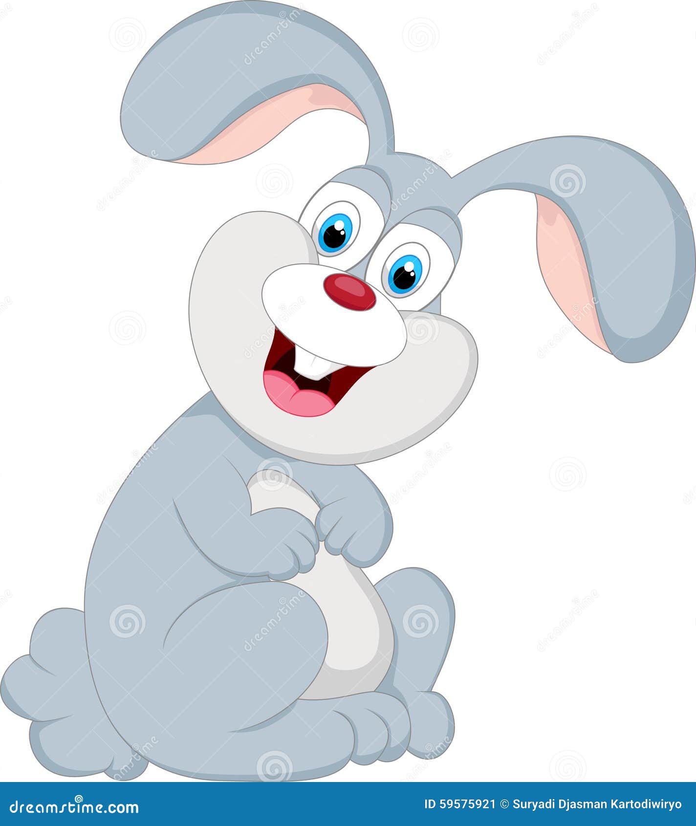 Cute bunny cartoon stock vector. Illustration of comic - 59575921