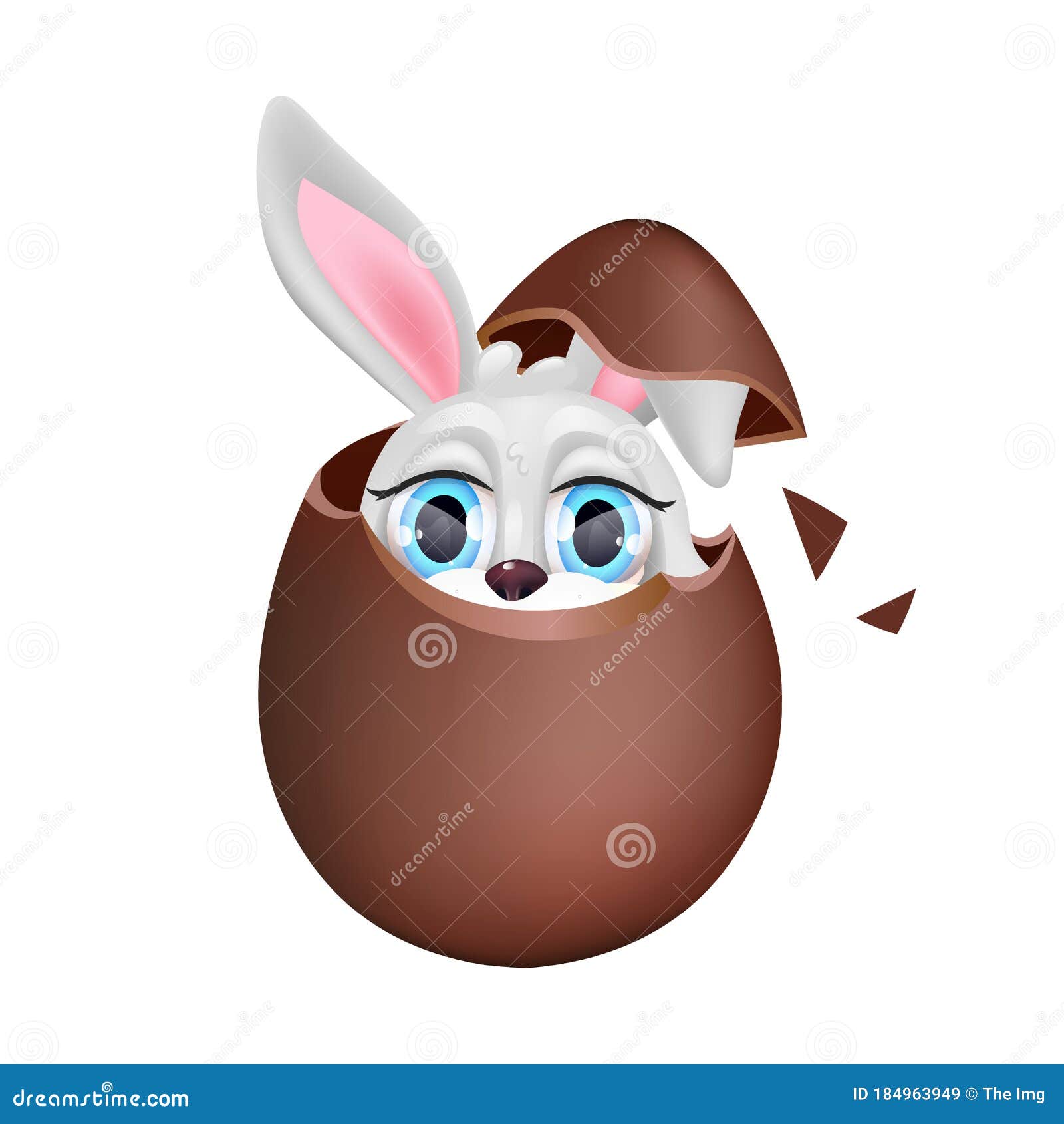 Cute Bunny Sitting in Chocolate Egg Kawaii Cartoon Character Stock Vector - Illustration of badge, creative: 184963949 Cute Bunny Sitting in Chocolate Egg Kawaii Cartoon Character Stock Vector - Illustration of badge, creative: 184963949